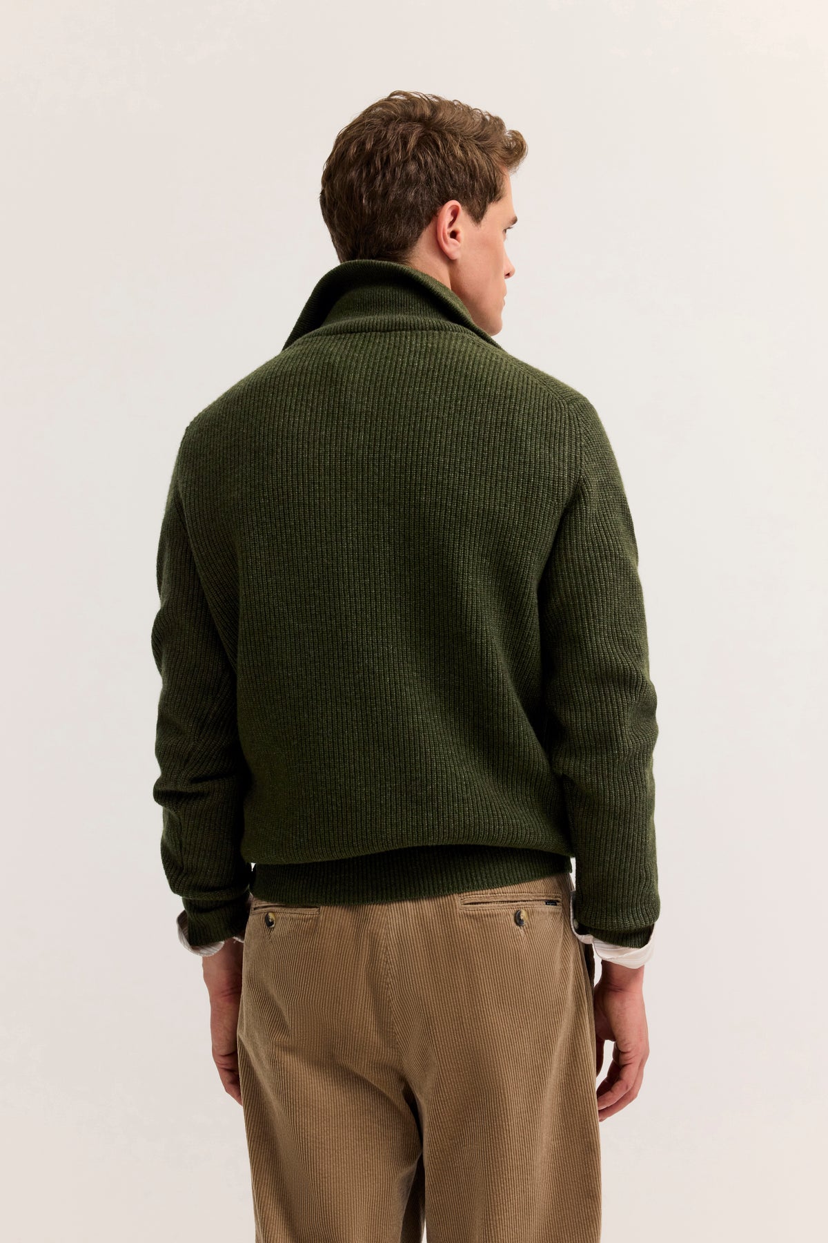 Herren Pullover 1/1 Arm (Oliv)