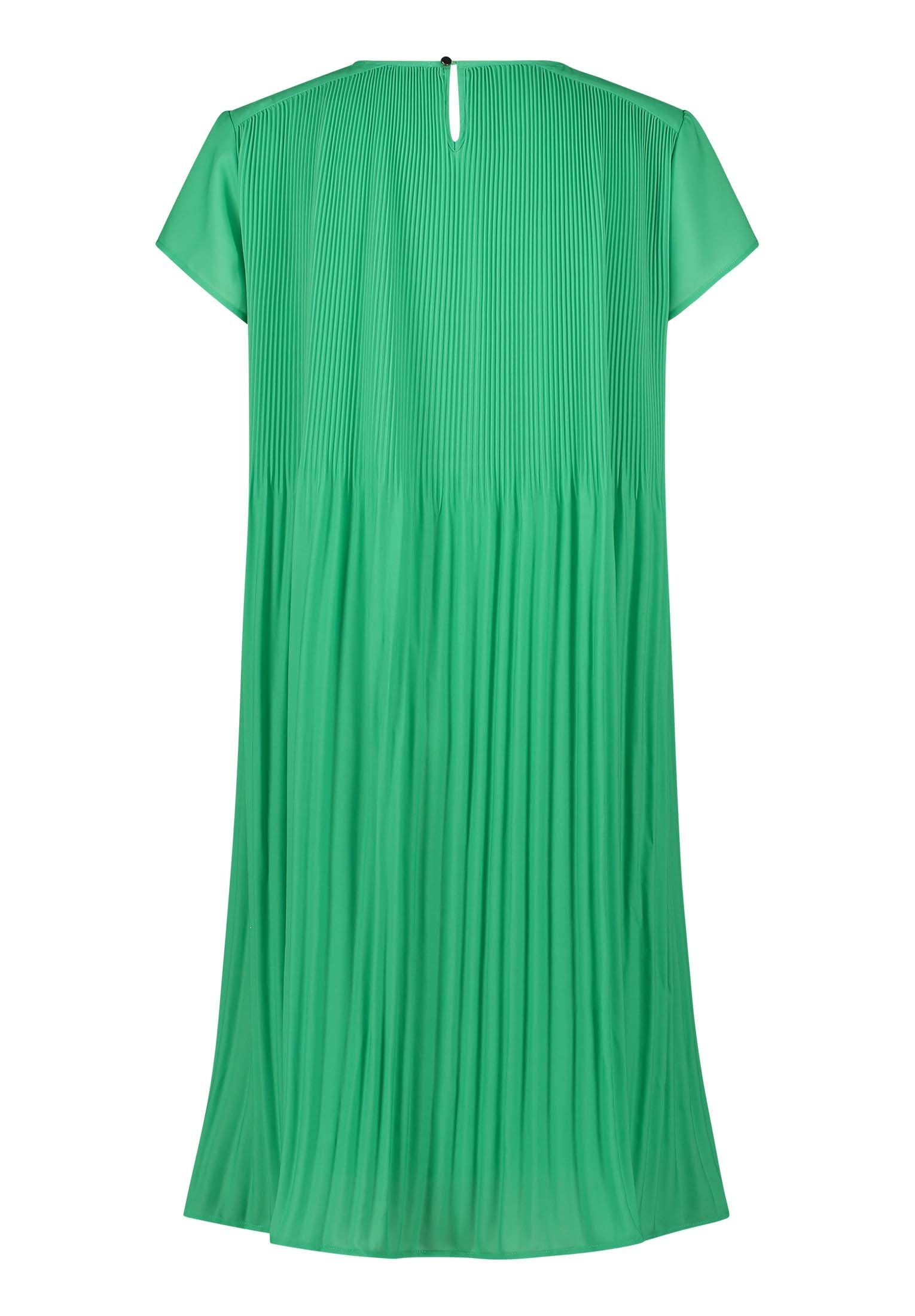 Plisseekleid (Green/cream)
