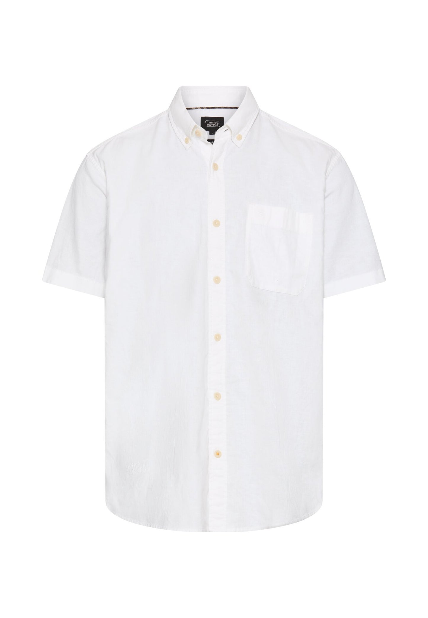 Kurzarmhemd aus Leinenmix (White)