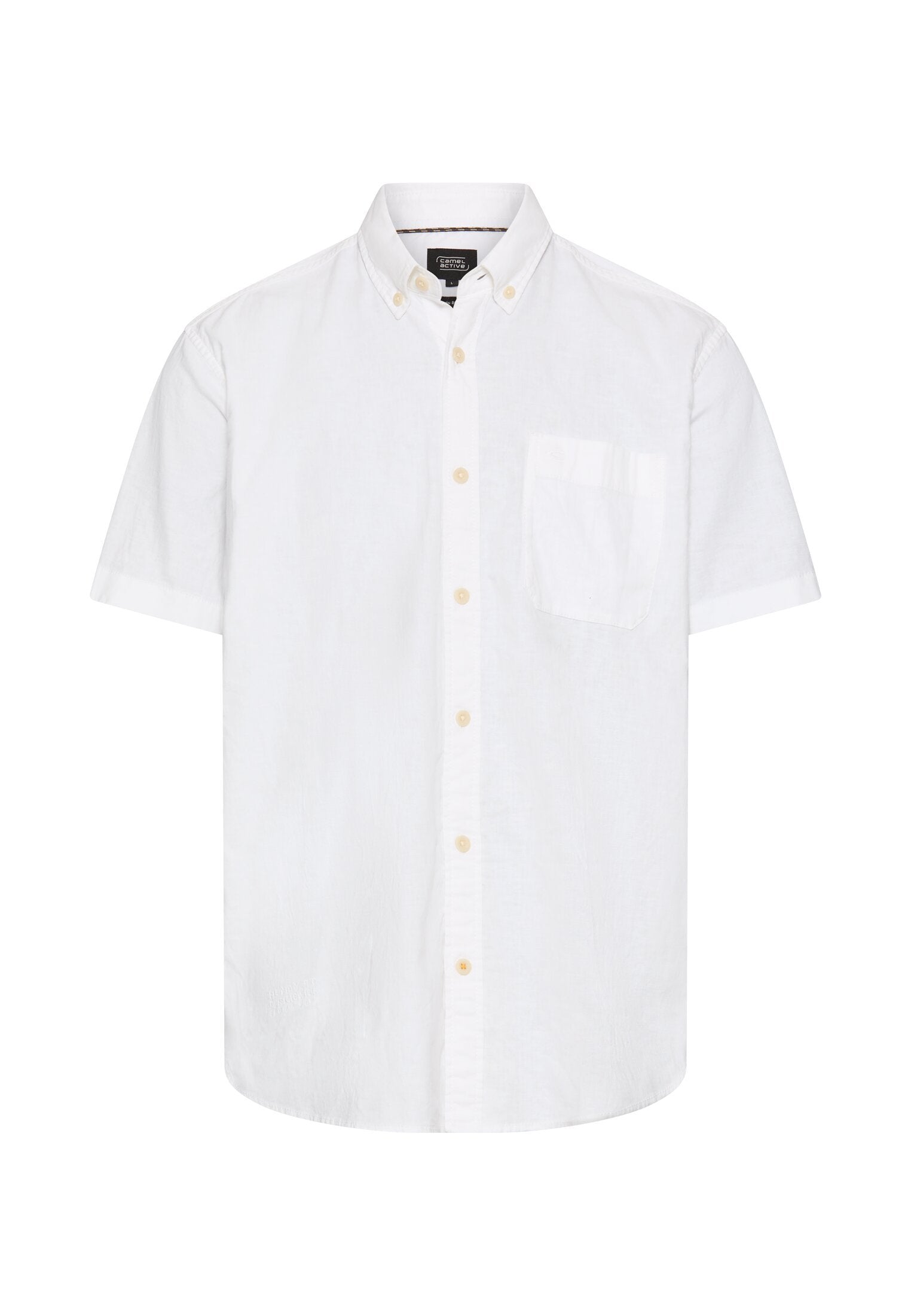 Kurzarmhemd aus Leinenmix (White)