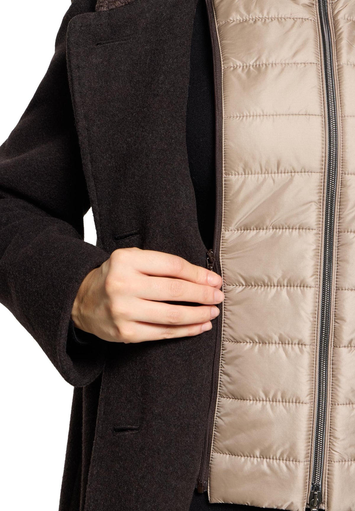 Wolljacke (Dark Brown Mela)