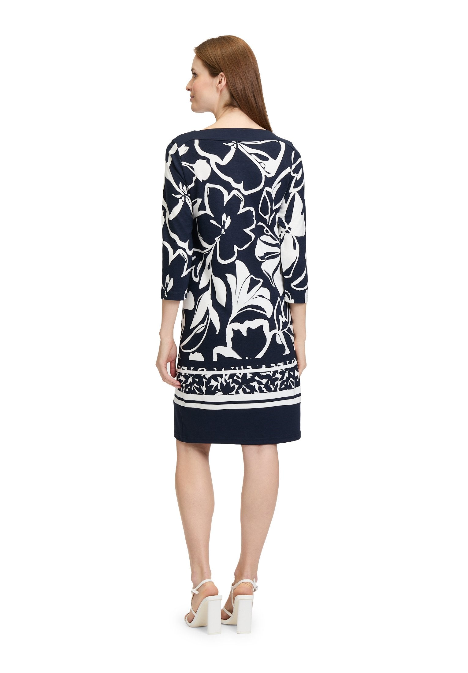 Shirtkleid (Dark Blue/cream)