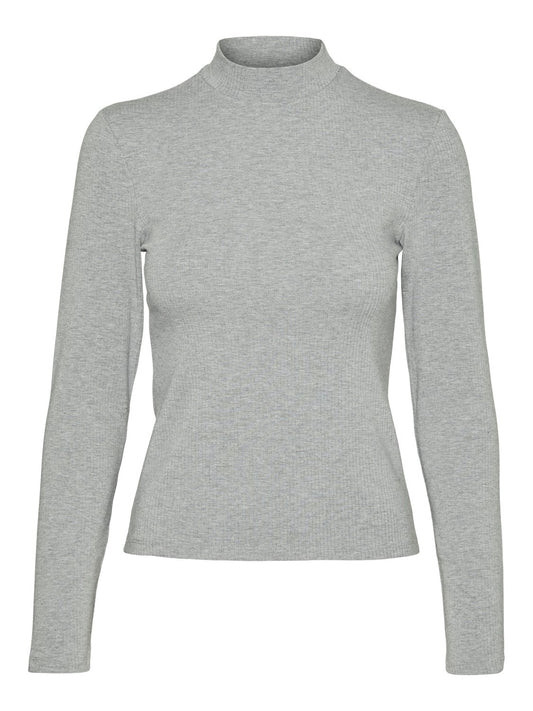 Vmmary Ls Highneck Top Ga Jrs (Light Grey Me)