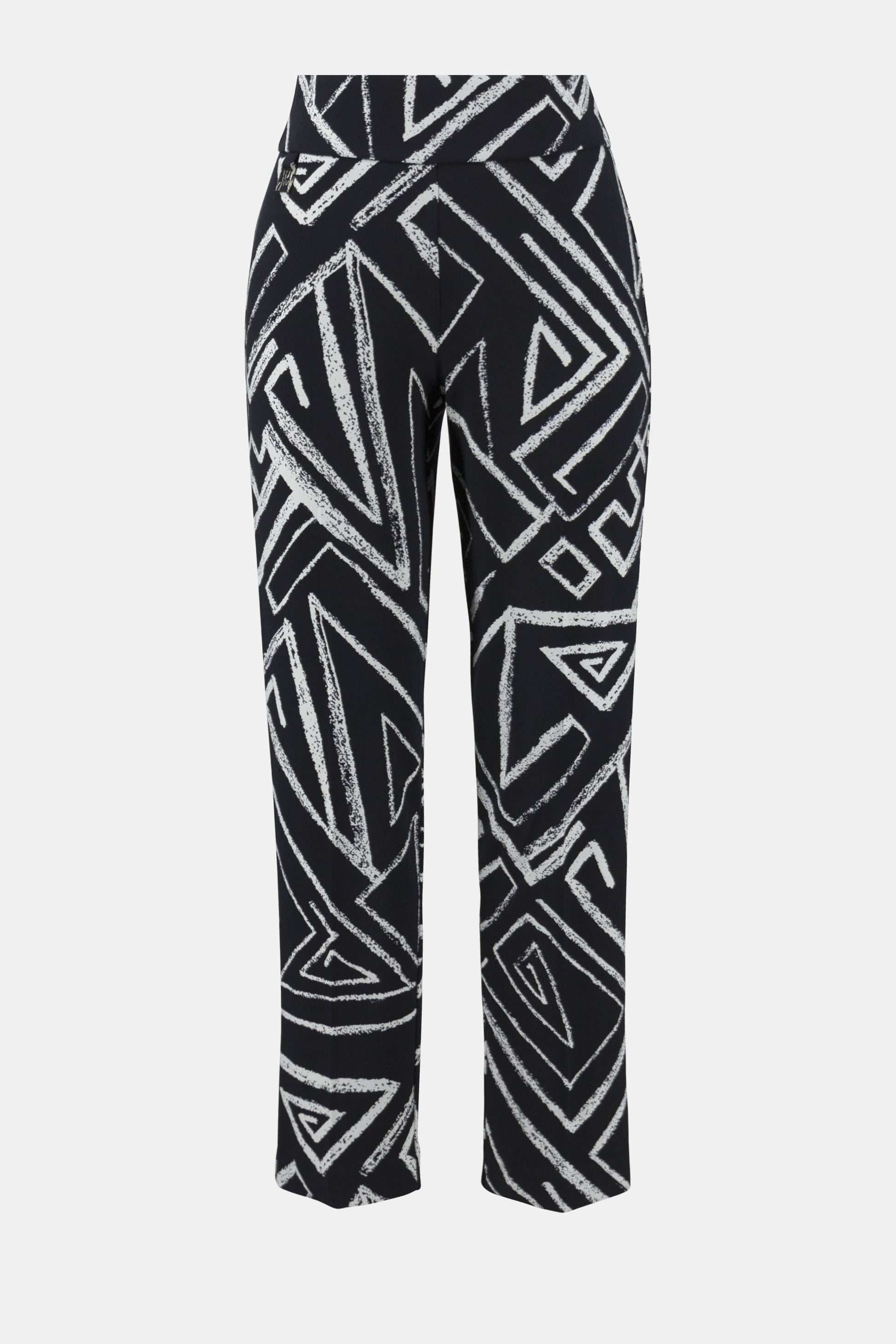 Schlupfhose mit geometrischem Muster (Marine/vanille)