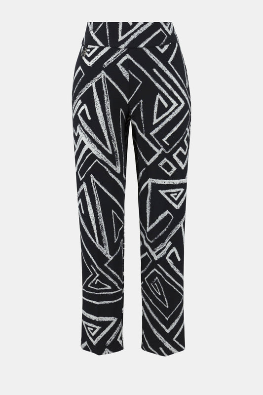 Schlupfhose mit geometrischem Muster (Marine/vanille)