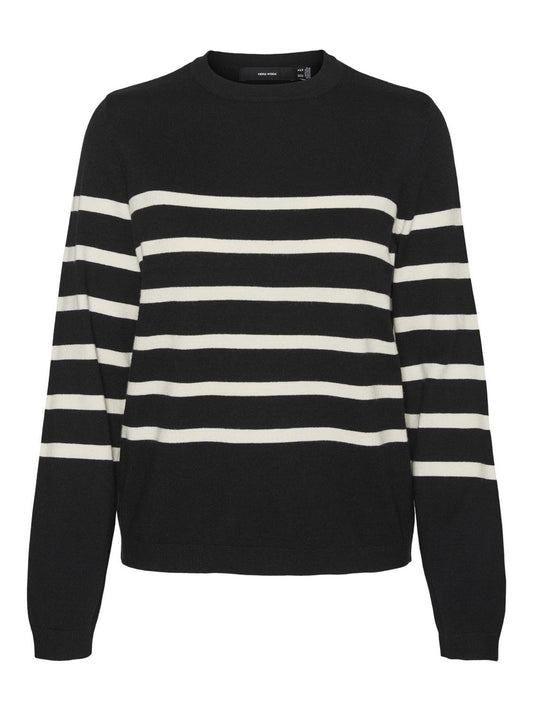Vmsaba Plain Ls O-neck Pullover Ga Noos (Black/birc)