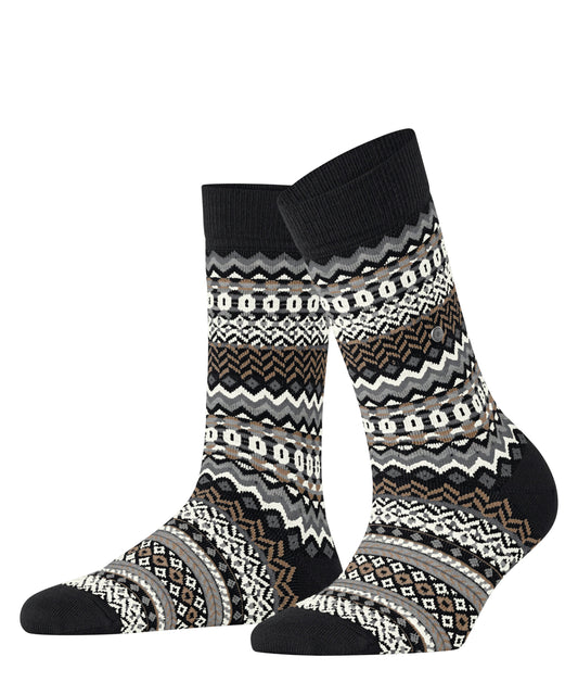 Burlington Fair Isle Damen (Black)