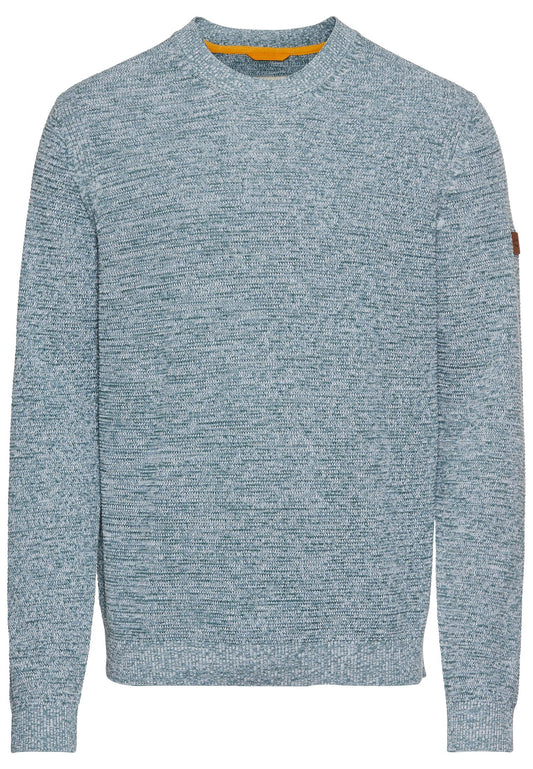 Rundhals Pullover aus Baumwolle (Smoke Blue)