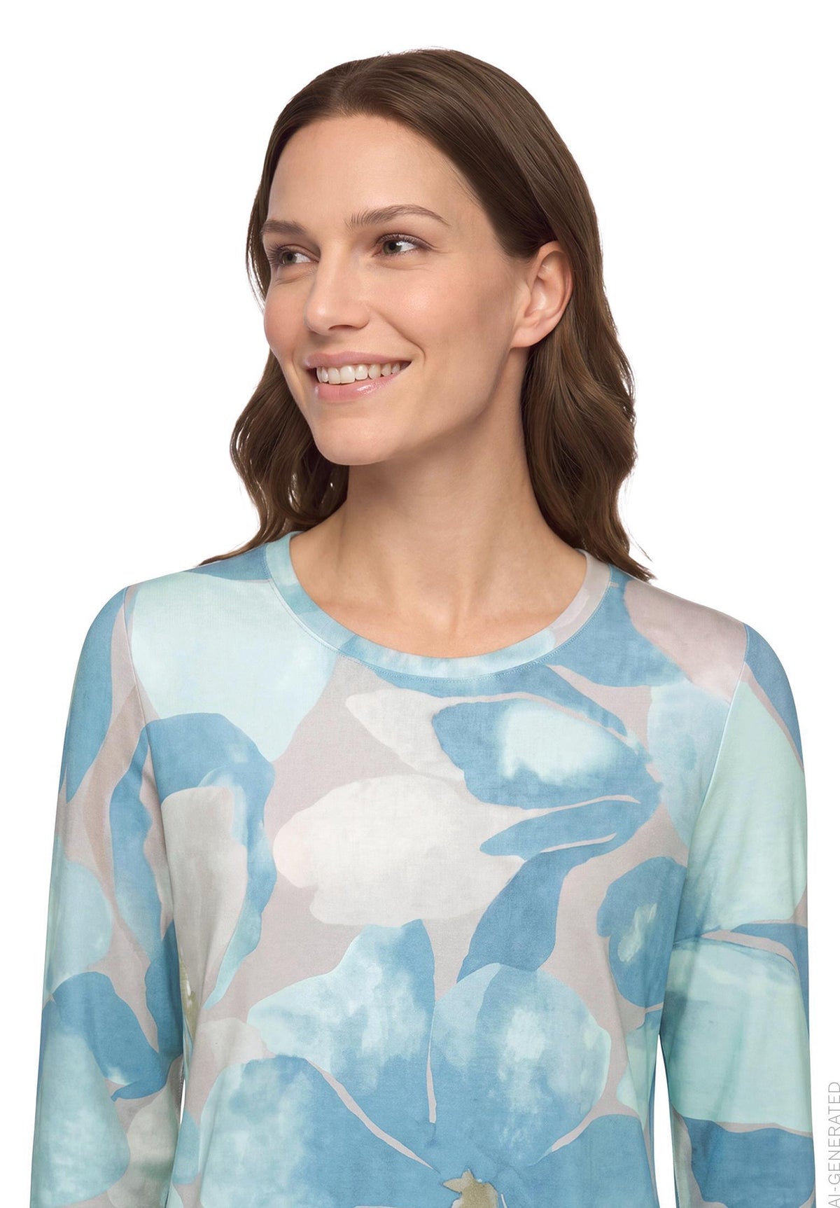 Printshirt (Petrol/grey)