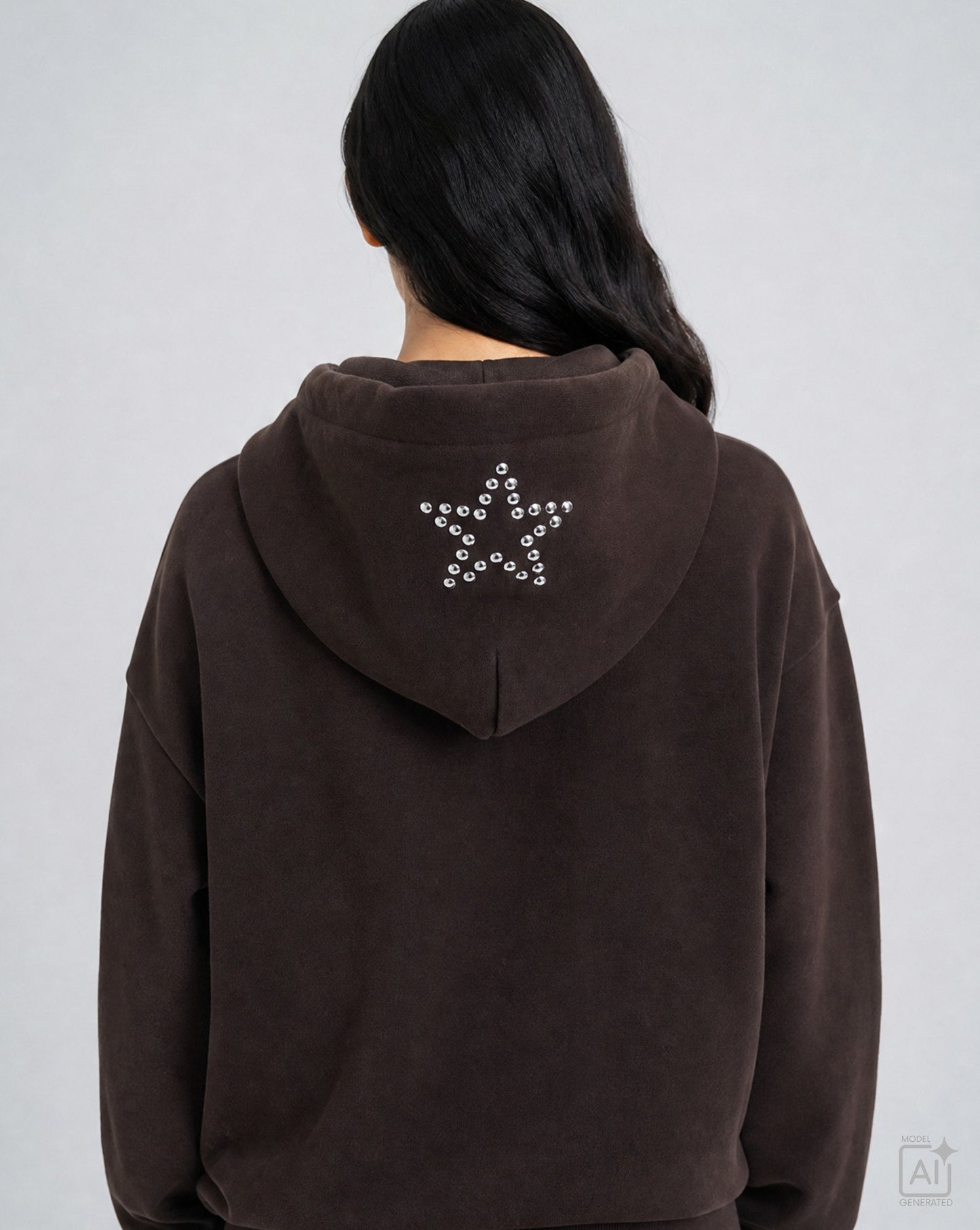 Oversize Crazy Hoodie (Dark Choc)