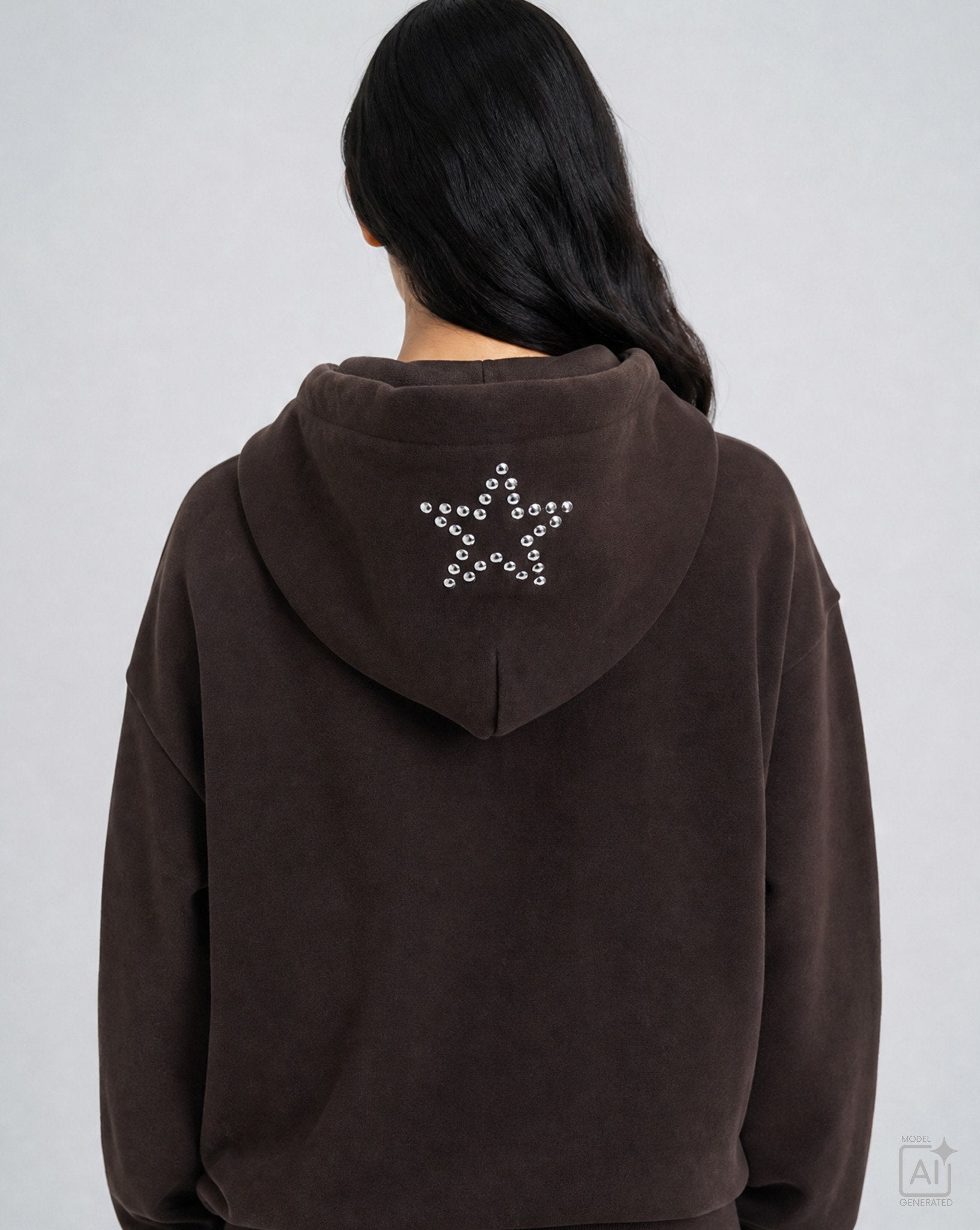 Oversize Crazy Hoodie (Dark Choc)
