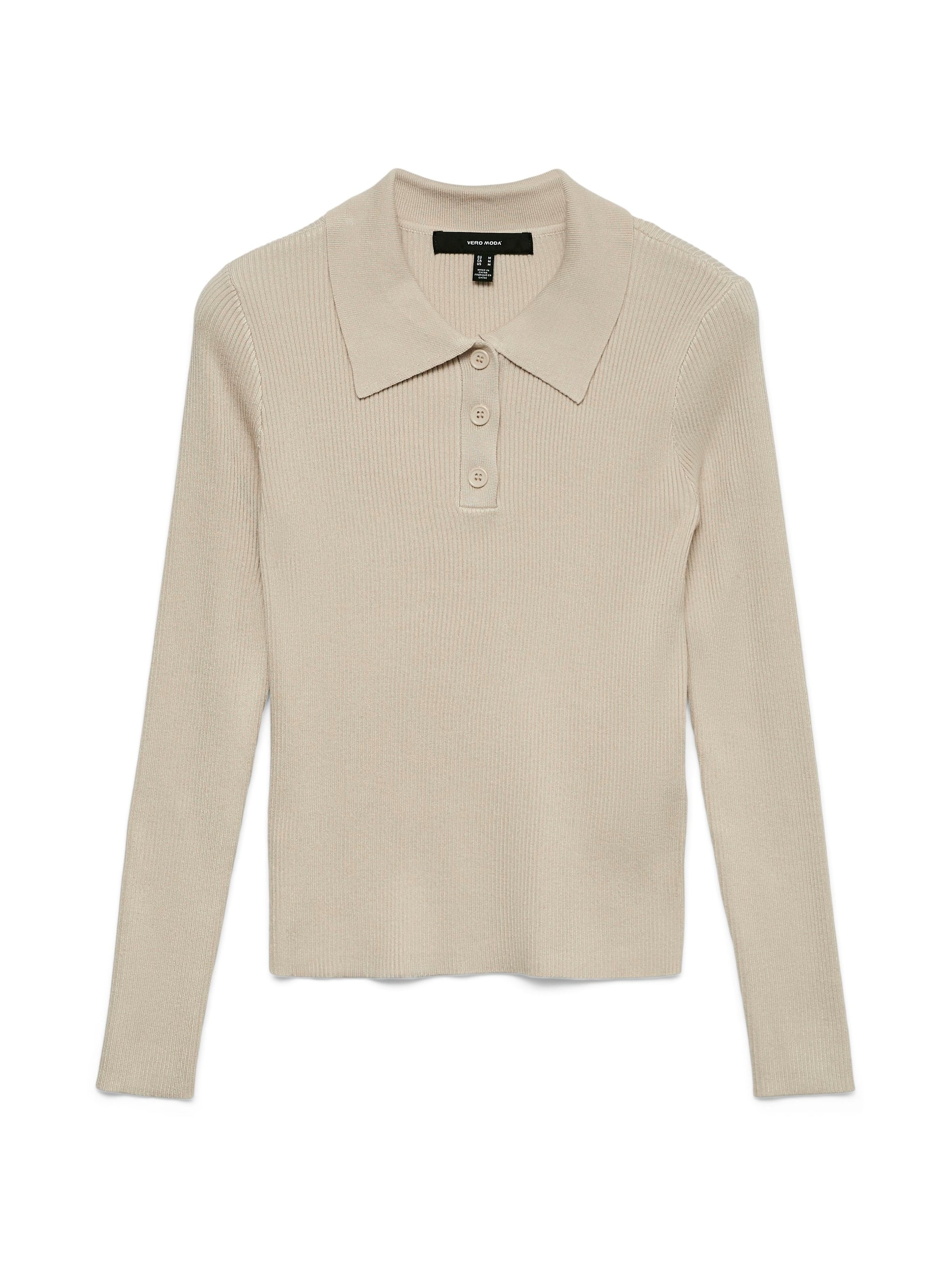 Vmsiljerib Ls Poloneck Pullover Noos (Moonbeam)