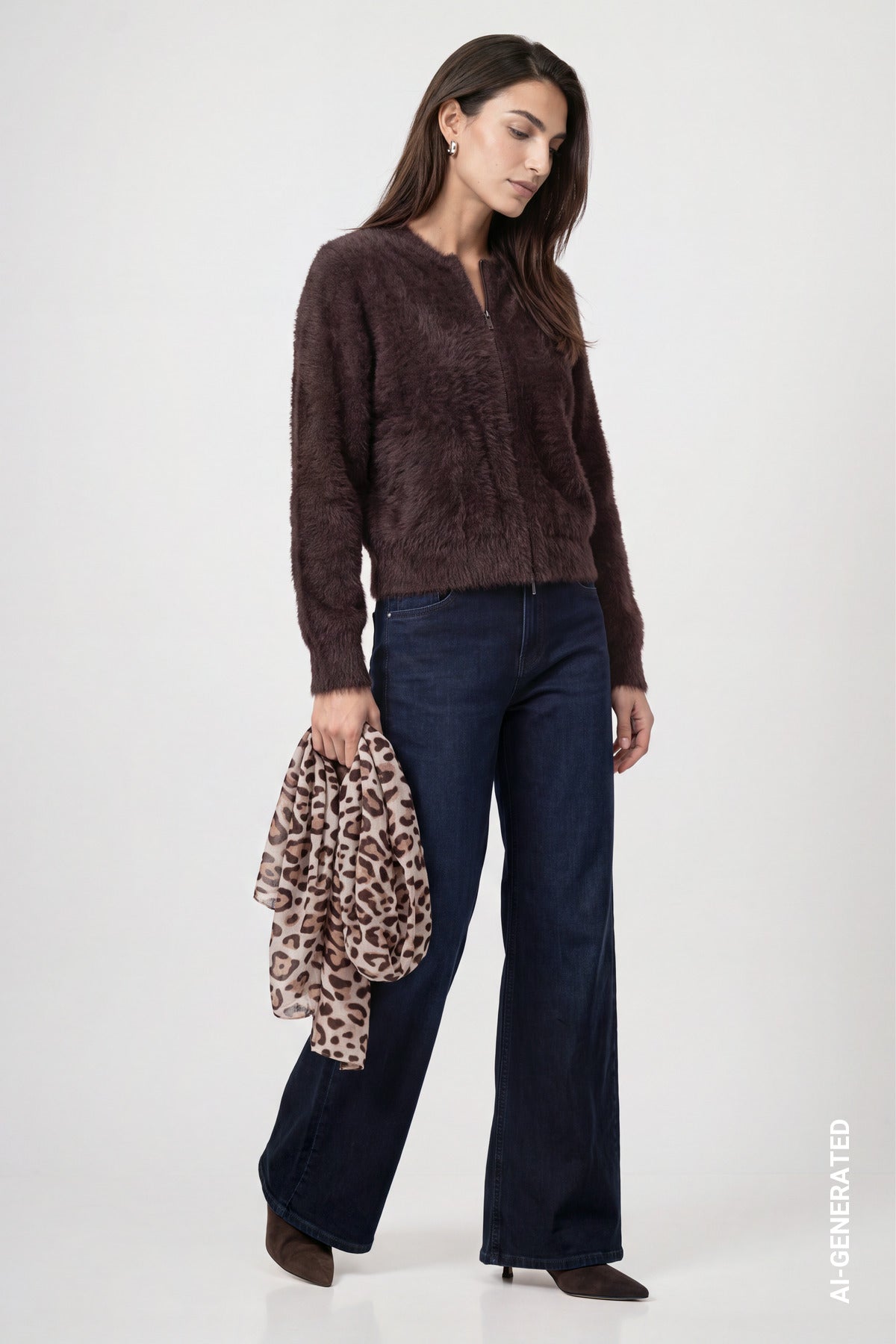 Schal mit Leoprint (Hazel Gemustert)