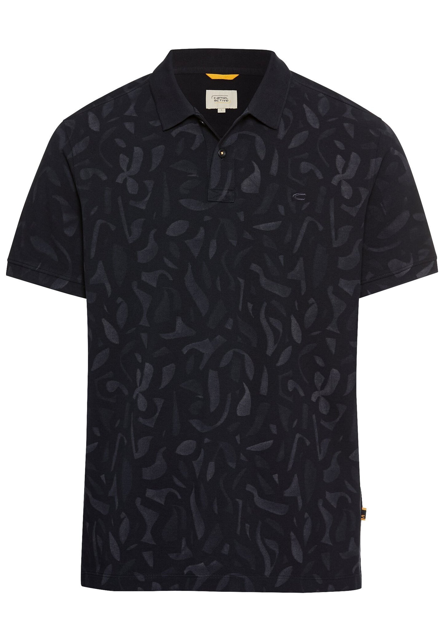 Kurzarm Poloshirt aus reiner Baumwolle (Dark Navy)