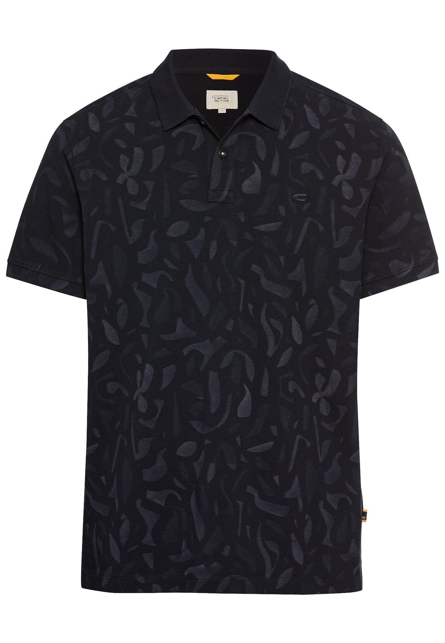 Kurzarm Poloshirt aus reiner Baumwolle (Dark Navy)