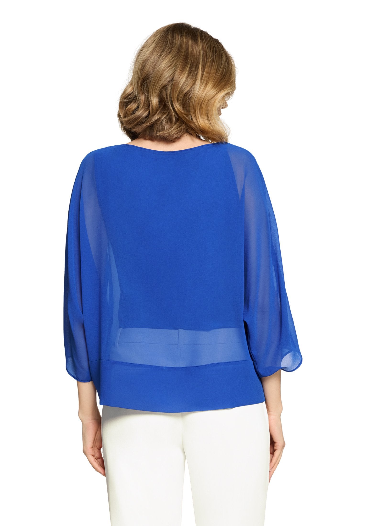 Chiffonbluse (Adria Blue)