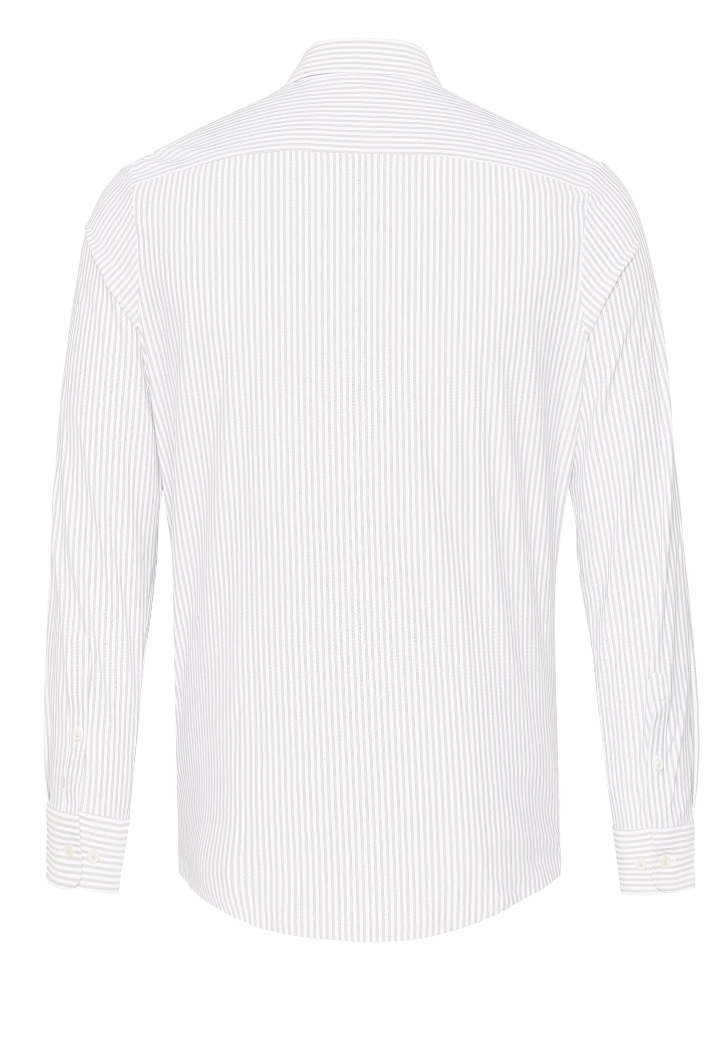 PURE- Functional Hemd Langarm (Streifen Beige)