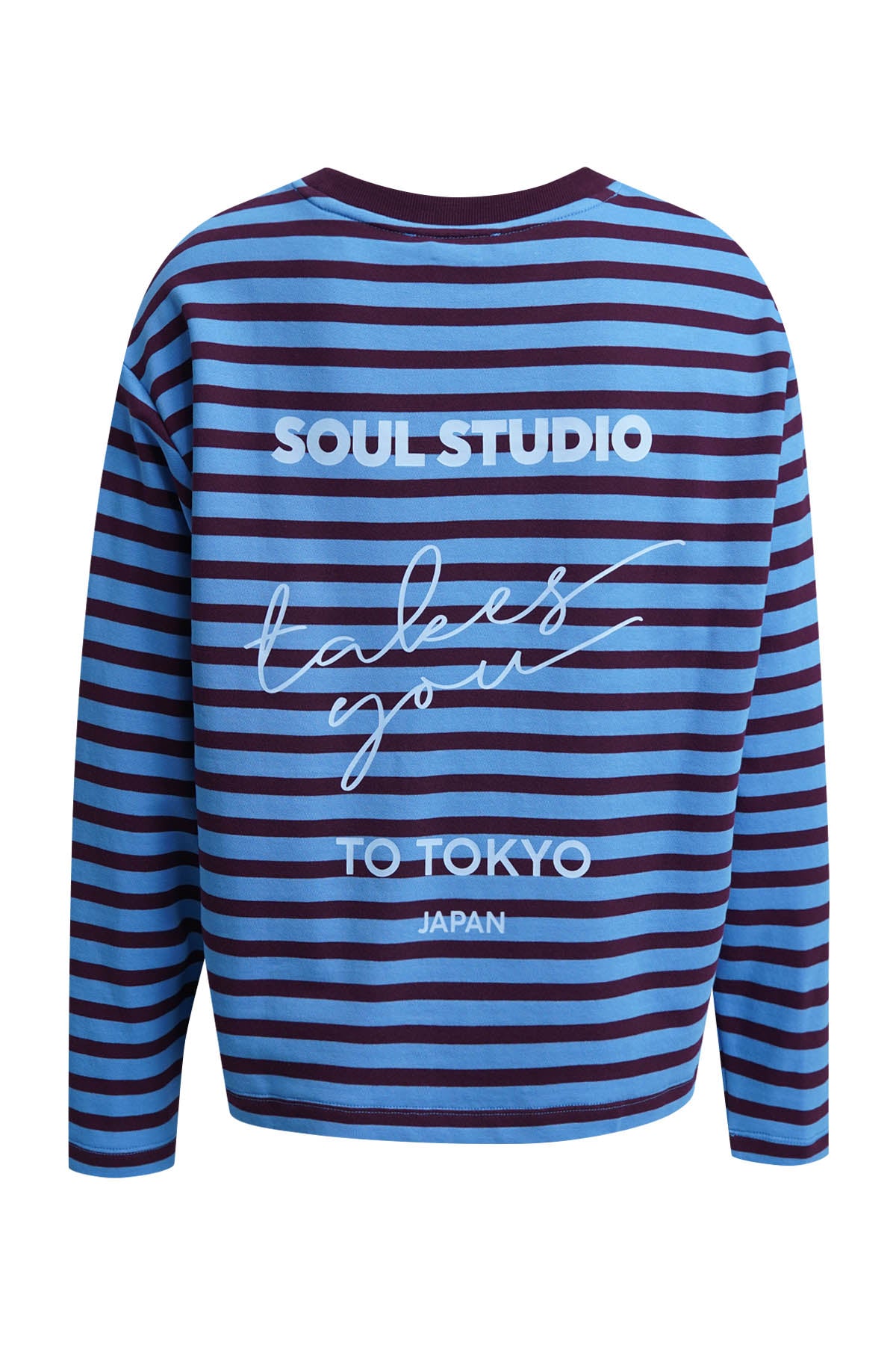 Boxy  Sweatshirt Soul Studio Striped (Saphire)