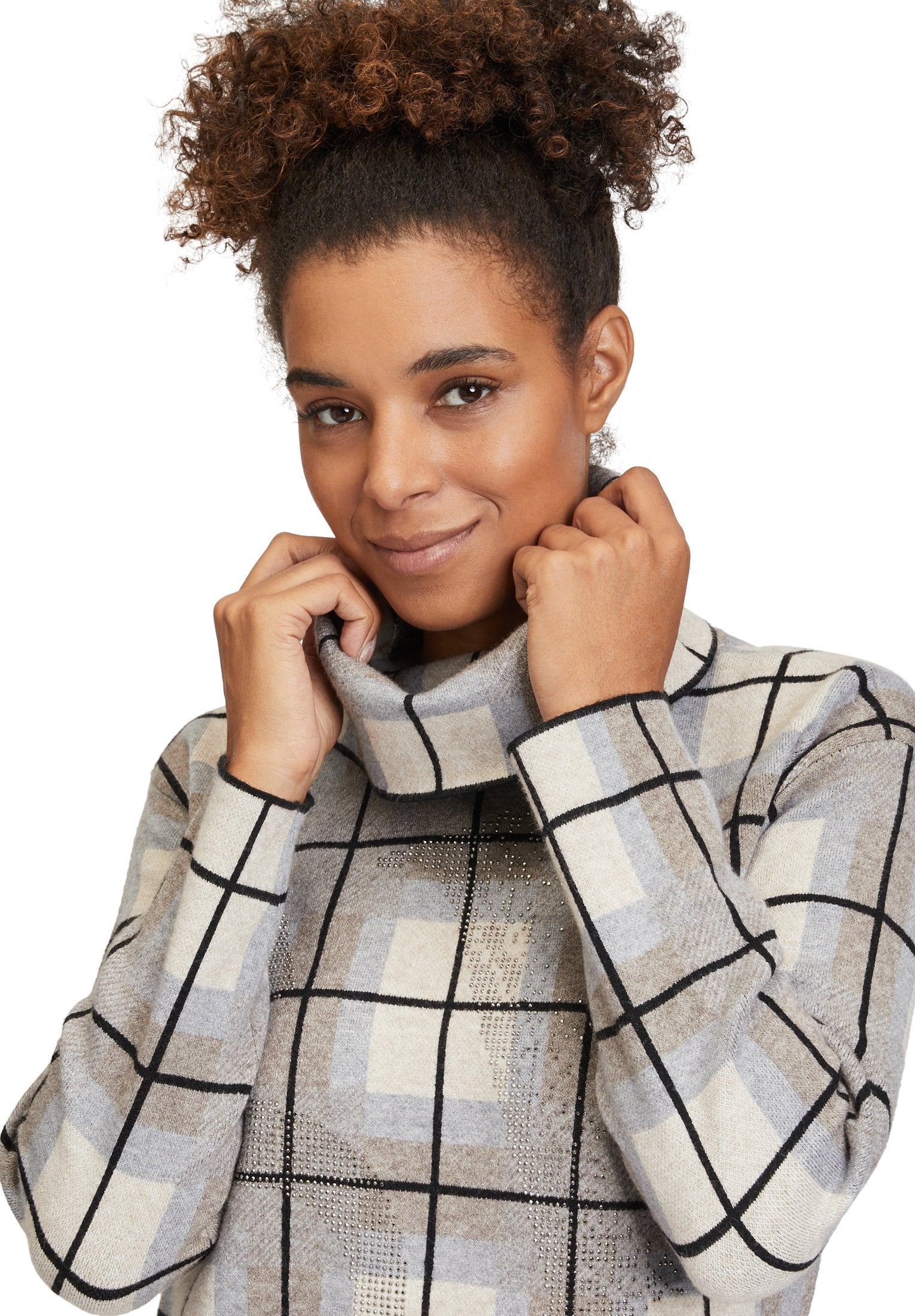 Strickpullover (Patch Grey/taup)
