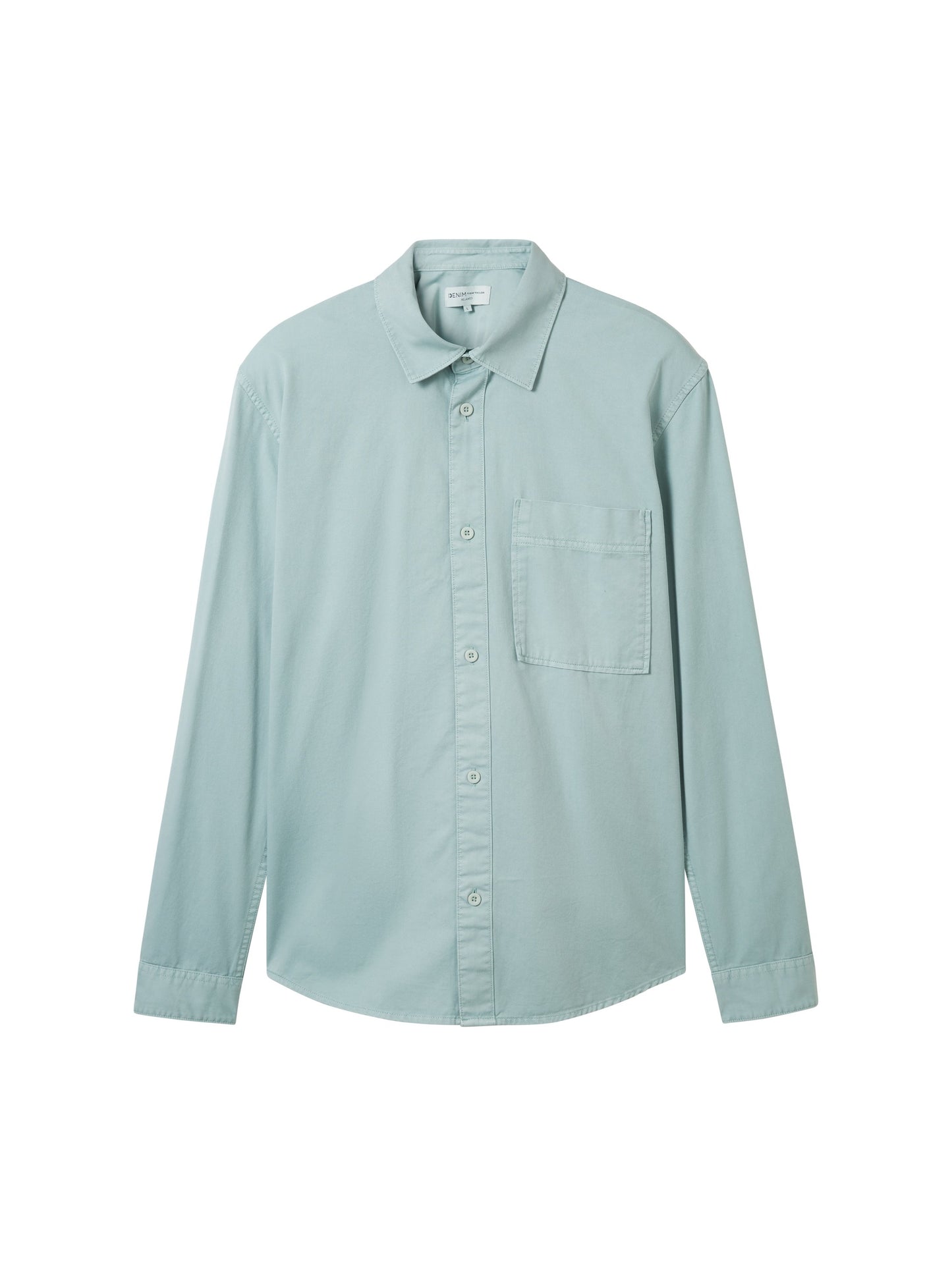 relaxed garment-dye shirt (Dusty Mint Blu)