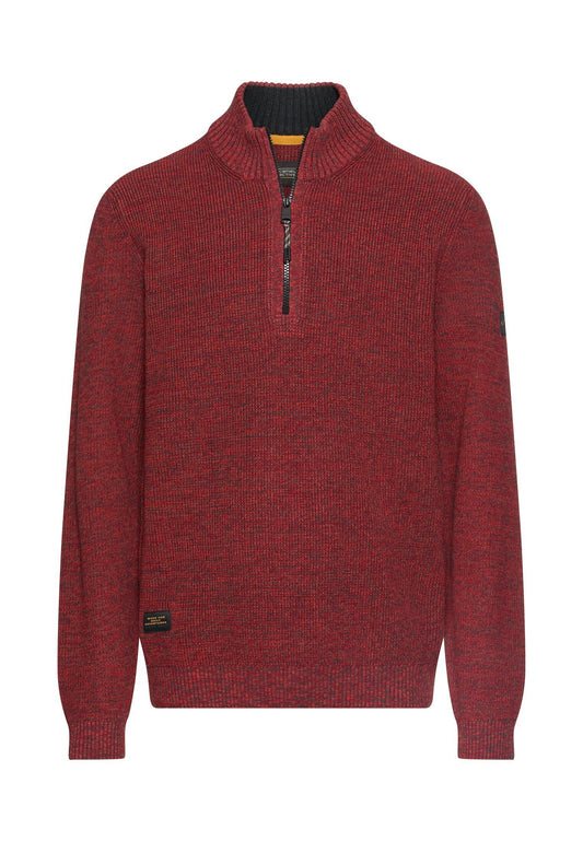 Strick-Troyer in melierter Optik (Terra Red)