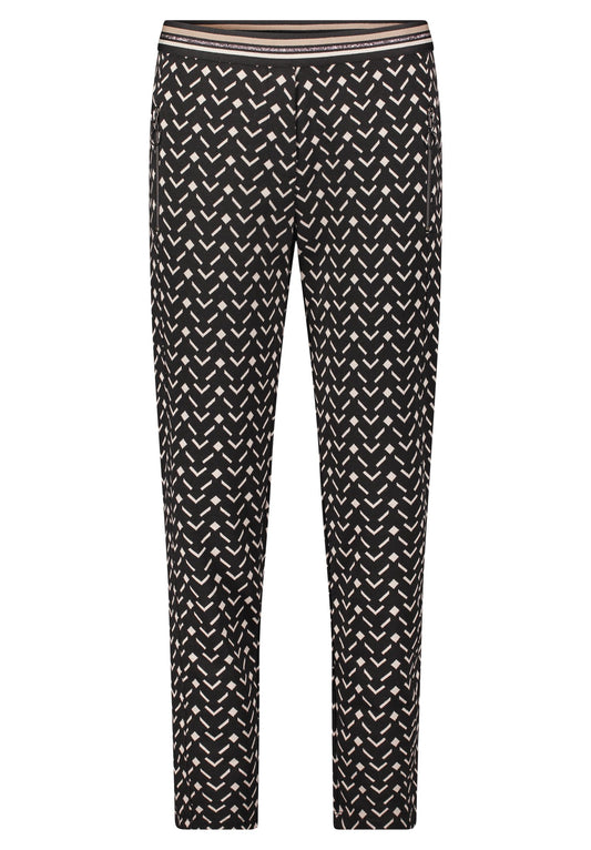 Casual-Hose (Black/beige)