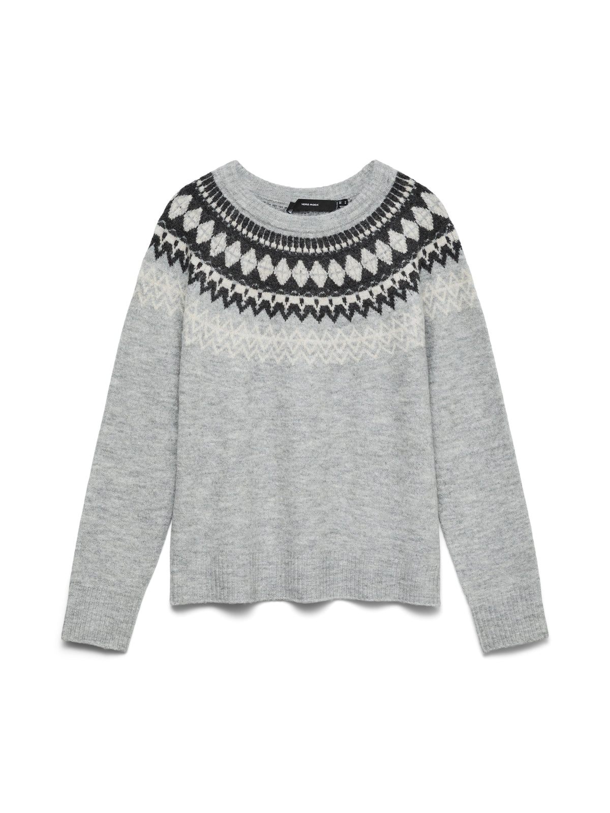 Vmsimone Ls Nordic Pullover Ga Rep Boo (Light Grey)