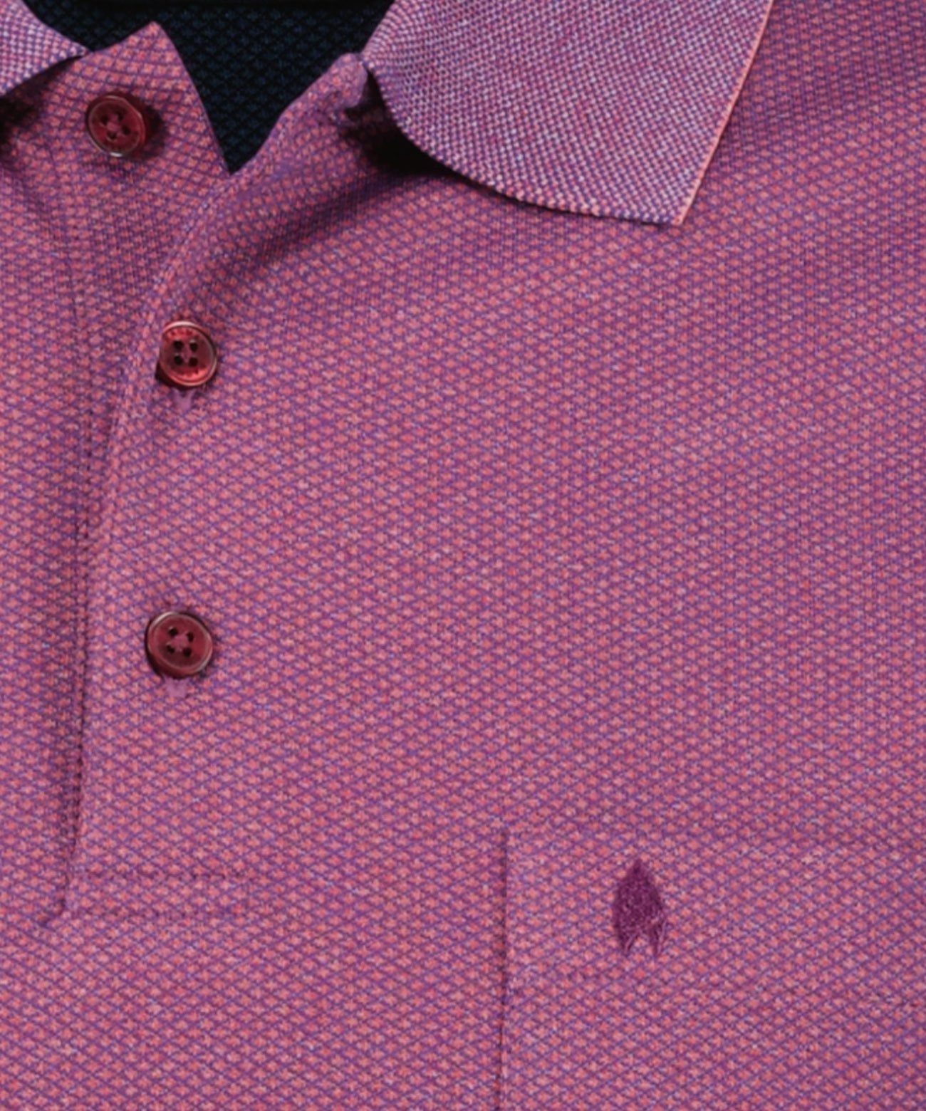 Softknit-Polo "Fischernetz" (Mulberry)
