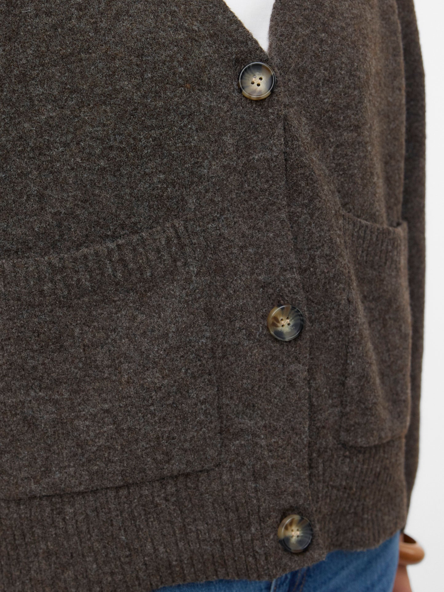 Vmboom Ls V-neck Button Cardigan Ga Noos (Chocolate)