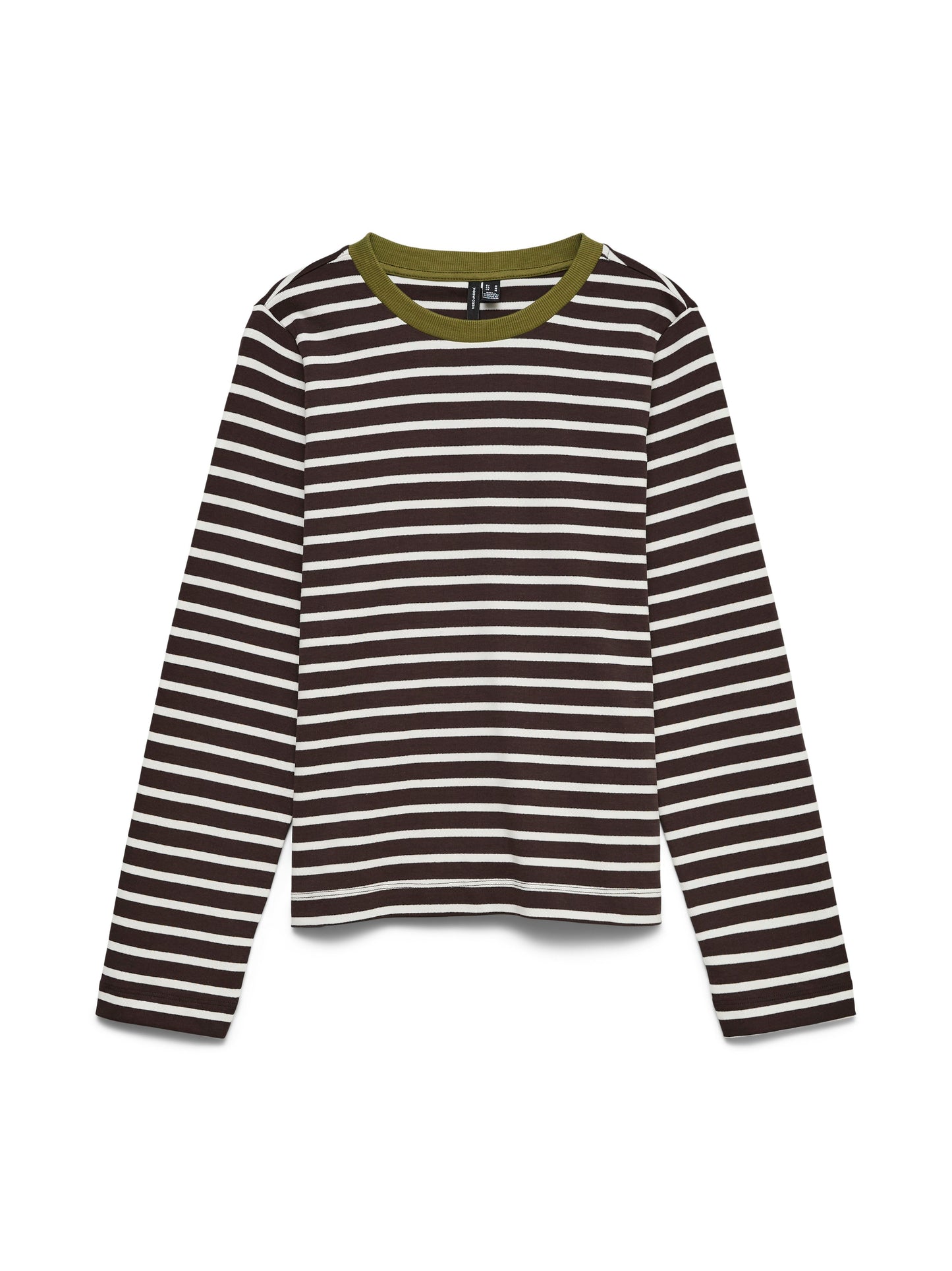 Vmbopha Ls O-neck Contrast Top Jrs (Chocolate)