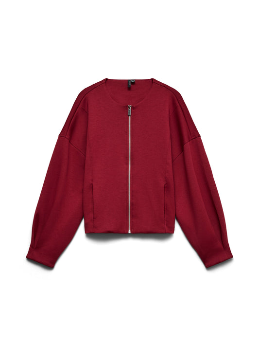 Vmuma Ls O-neck Zip Bomber Jrs (Biking Red)