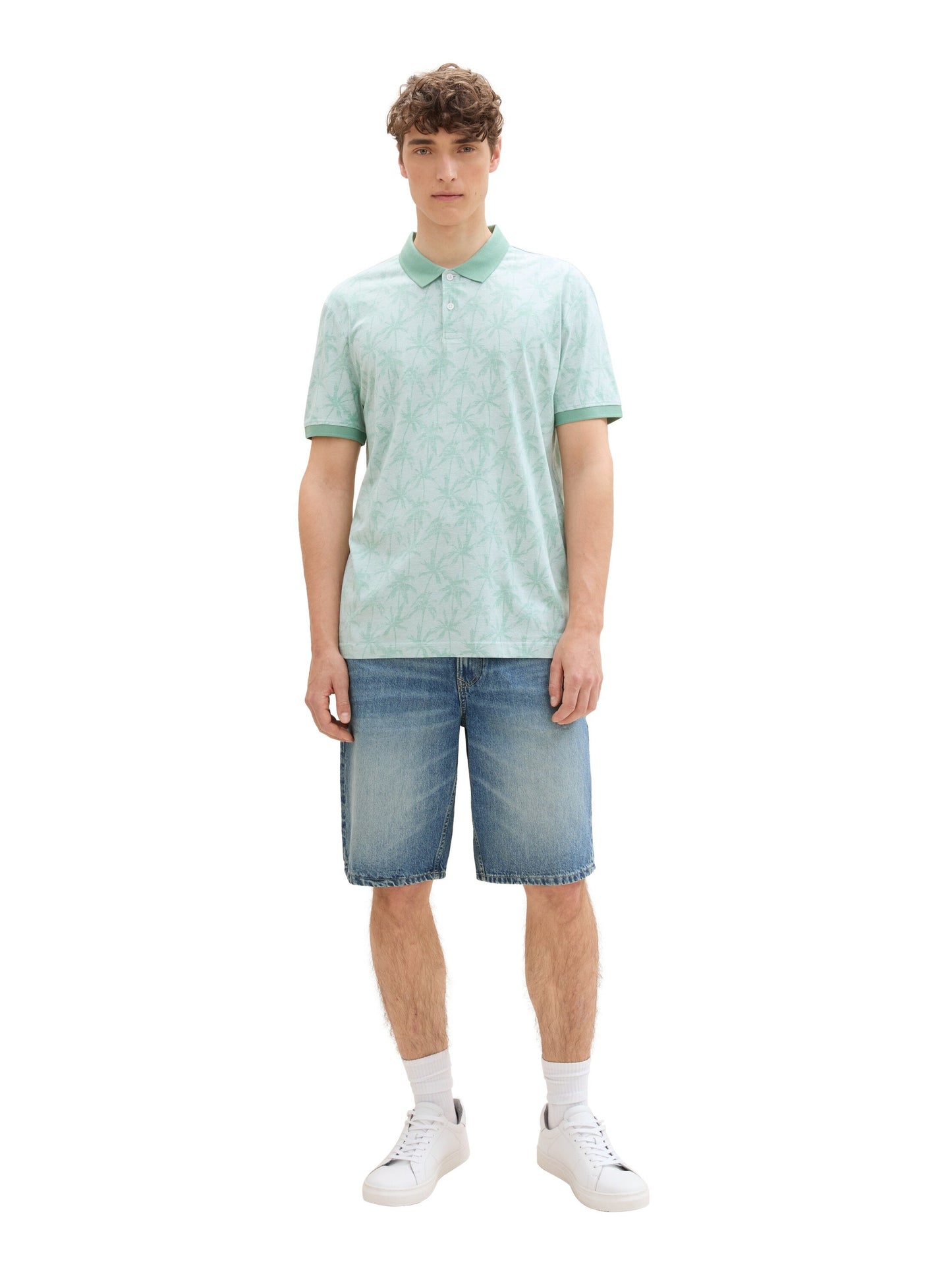 all over printed polo (Green Summer P)