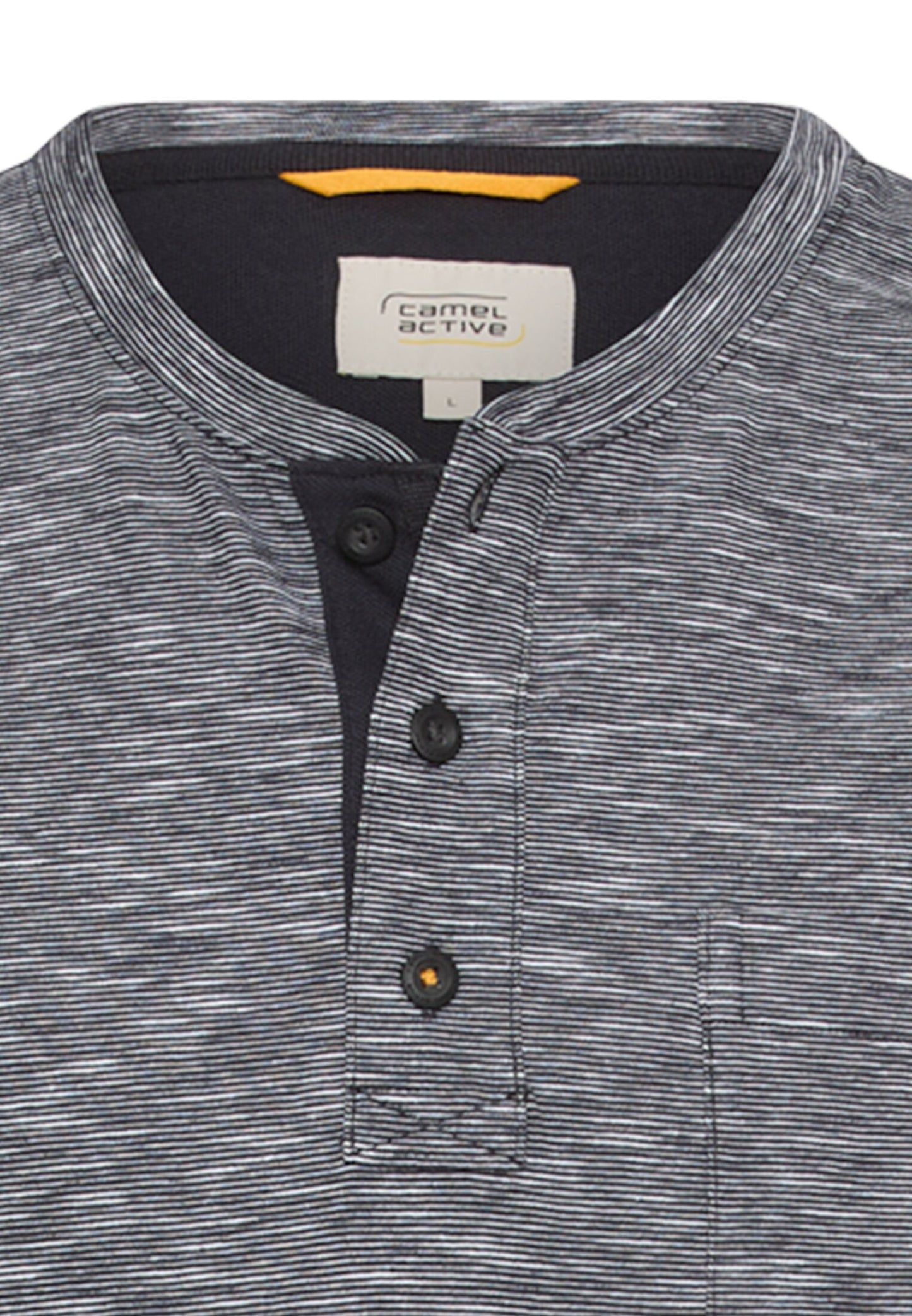 T-Shirt mit Knopfleiste (Dark Navy)