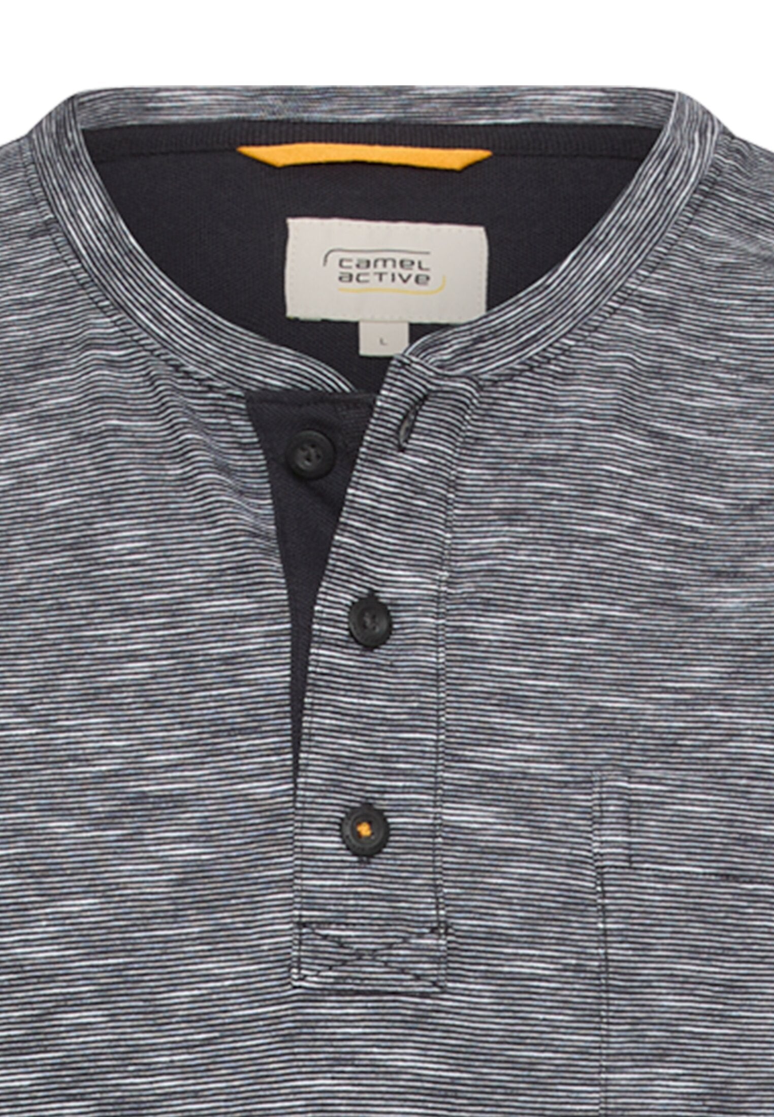 T-Shirt mit Knopfleiste (Dark Navy)