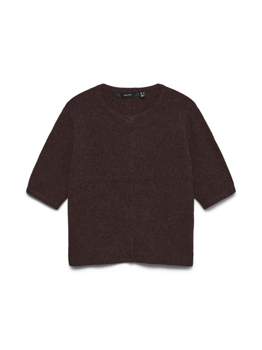 Vmdoffy 2/4 O-neck Button Cardigan Noos (Chocolate)