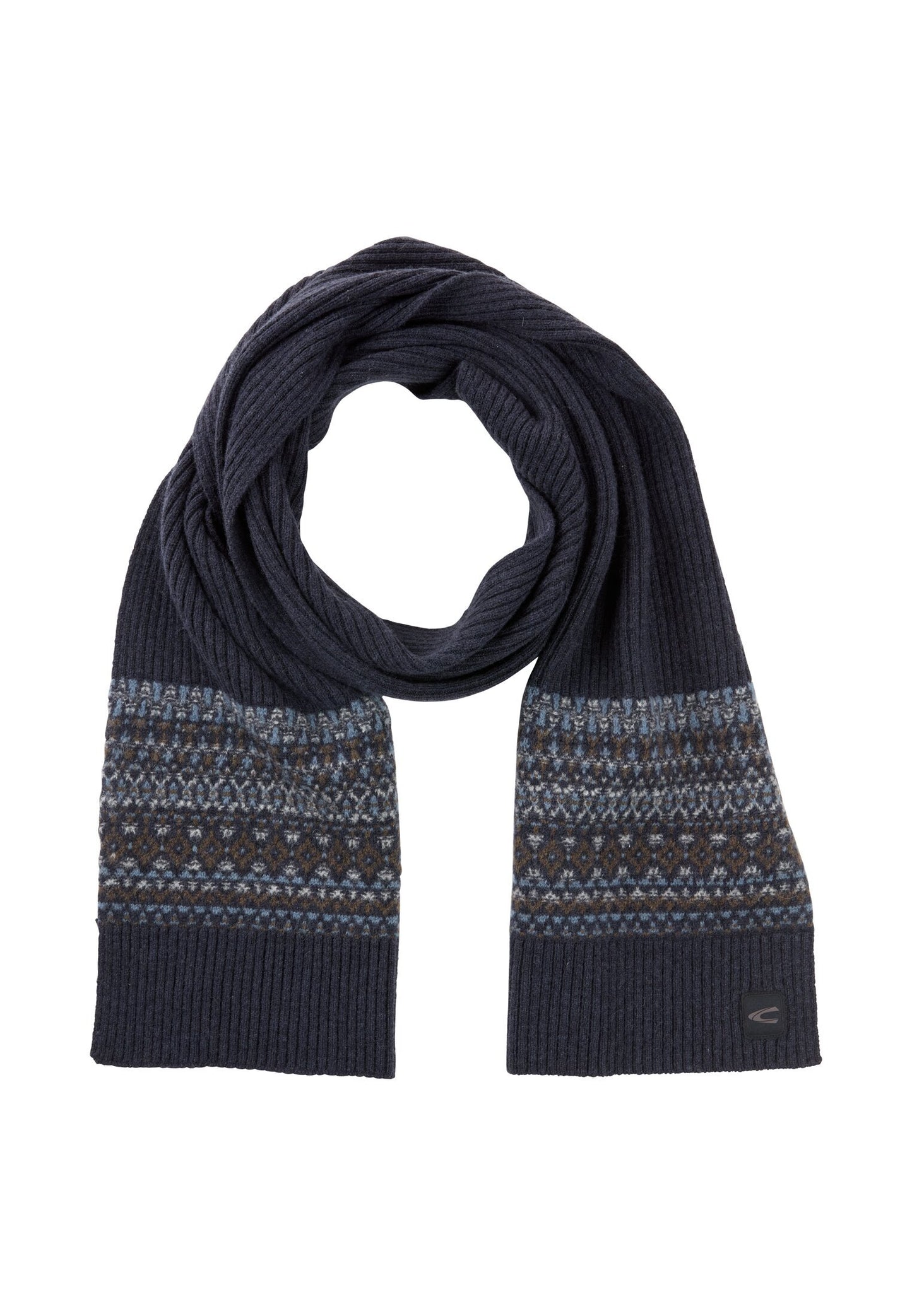Strickschal aus reiner Wolle (Dark Navy)