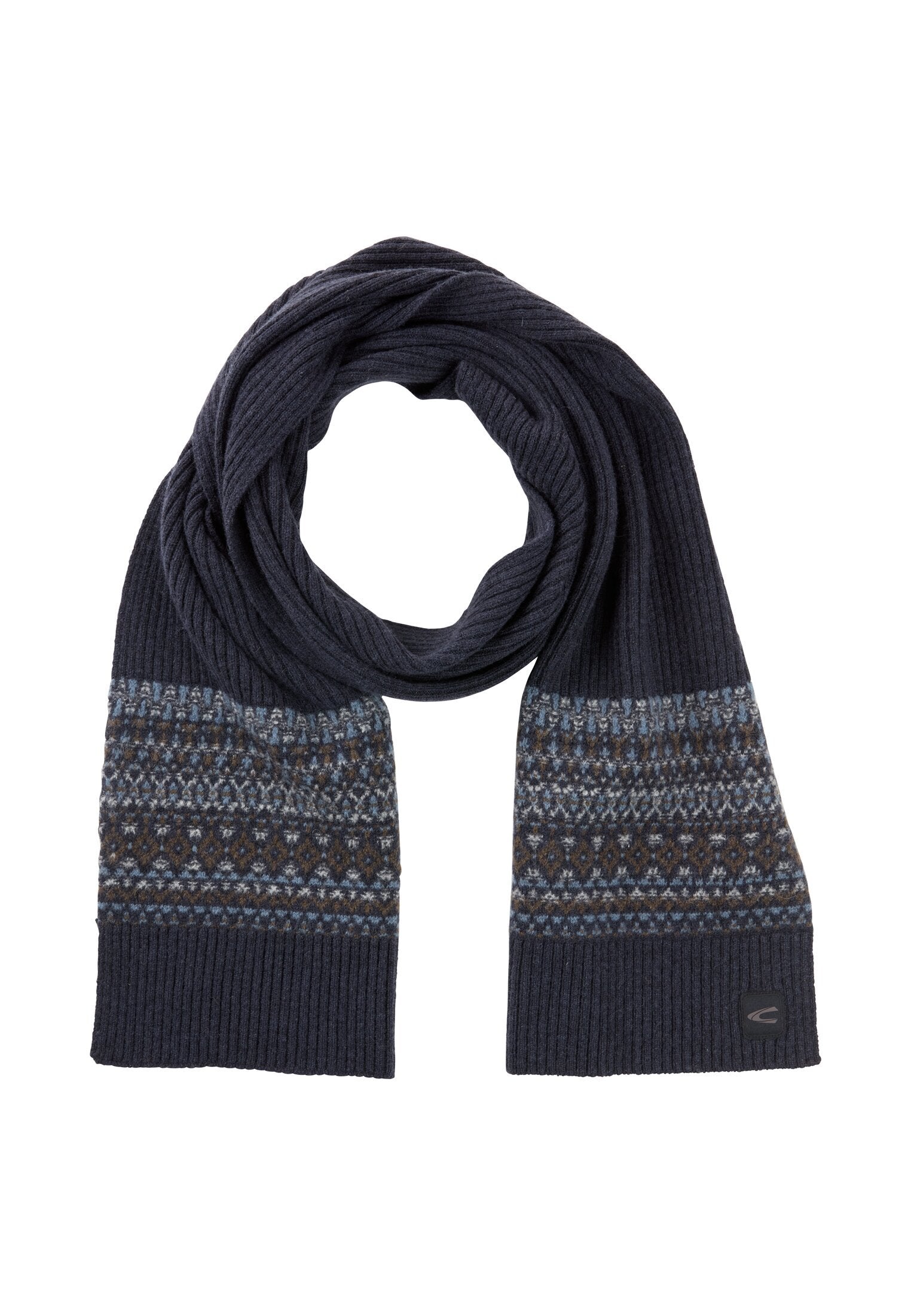 Strickschal aus reiner Wolle (Dark Navy)