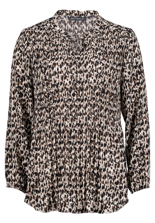 Schlupfbluse (Beige/black)