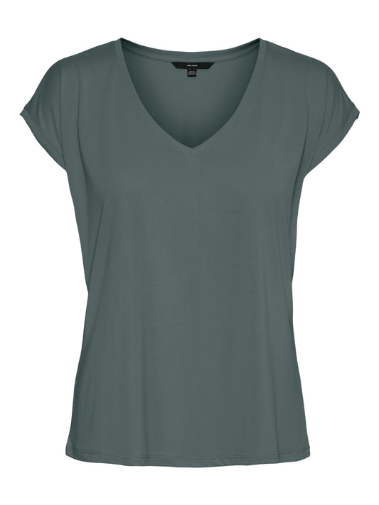 Vmfilli Ss V-neck Tee Noos (Balsam Green)