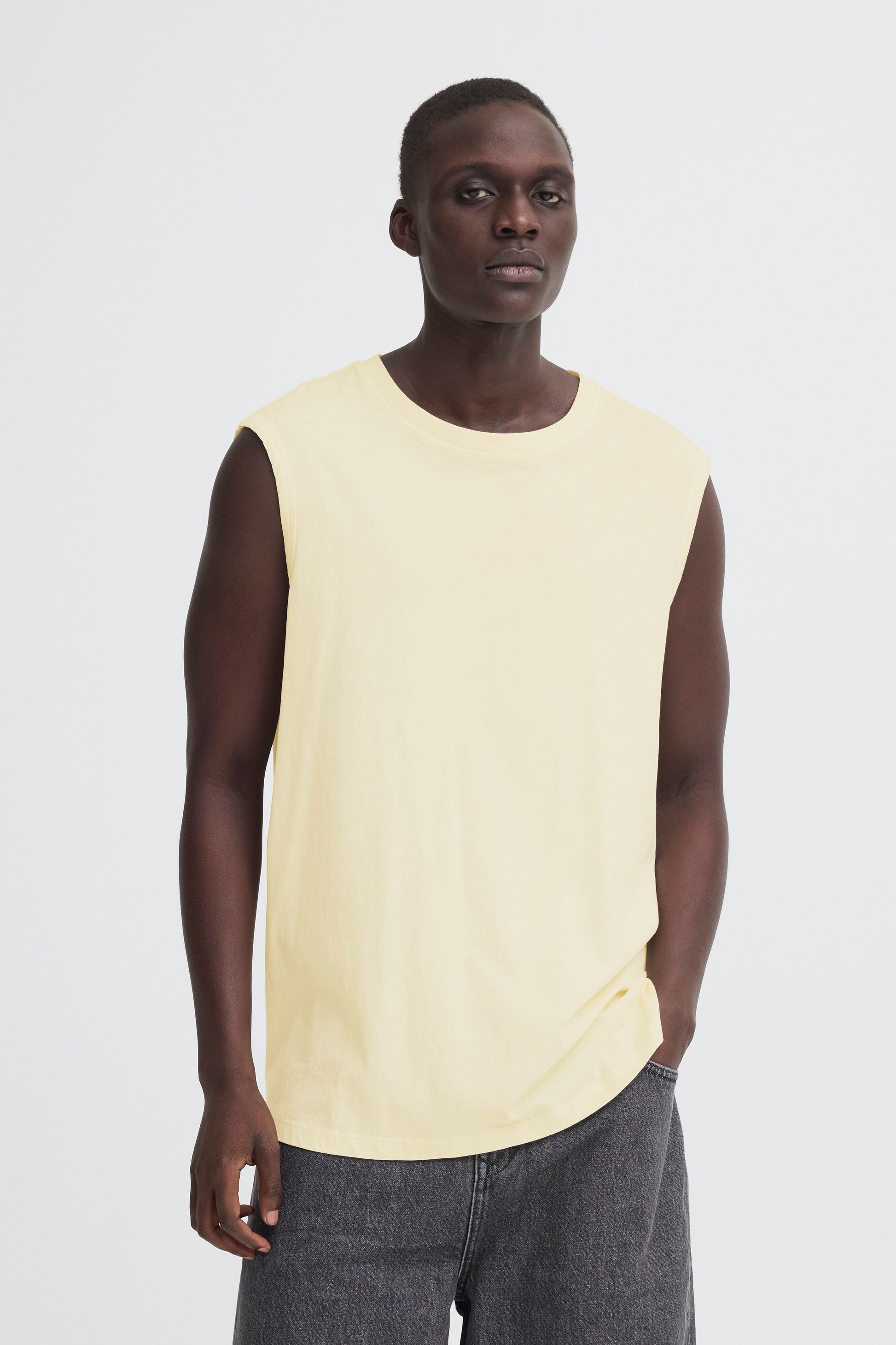 Bhkeelan Washed S/l Tanktop (Bleached Sand)