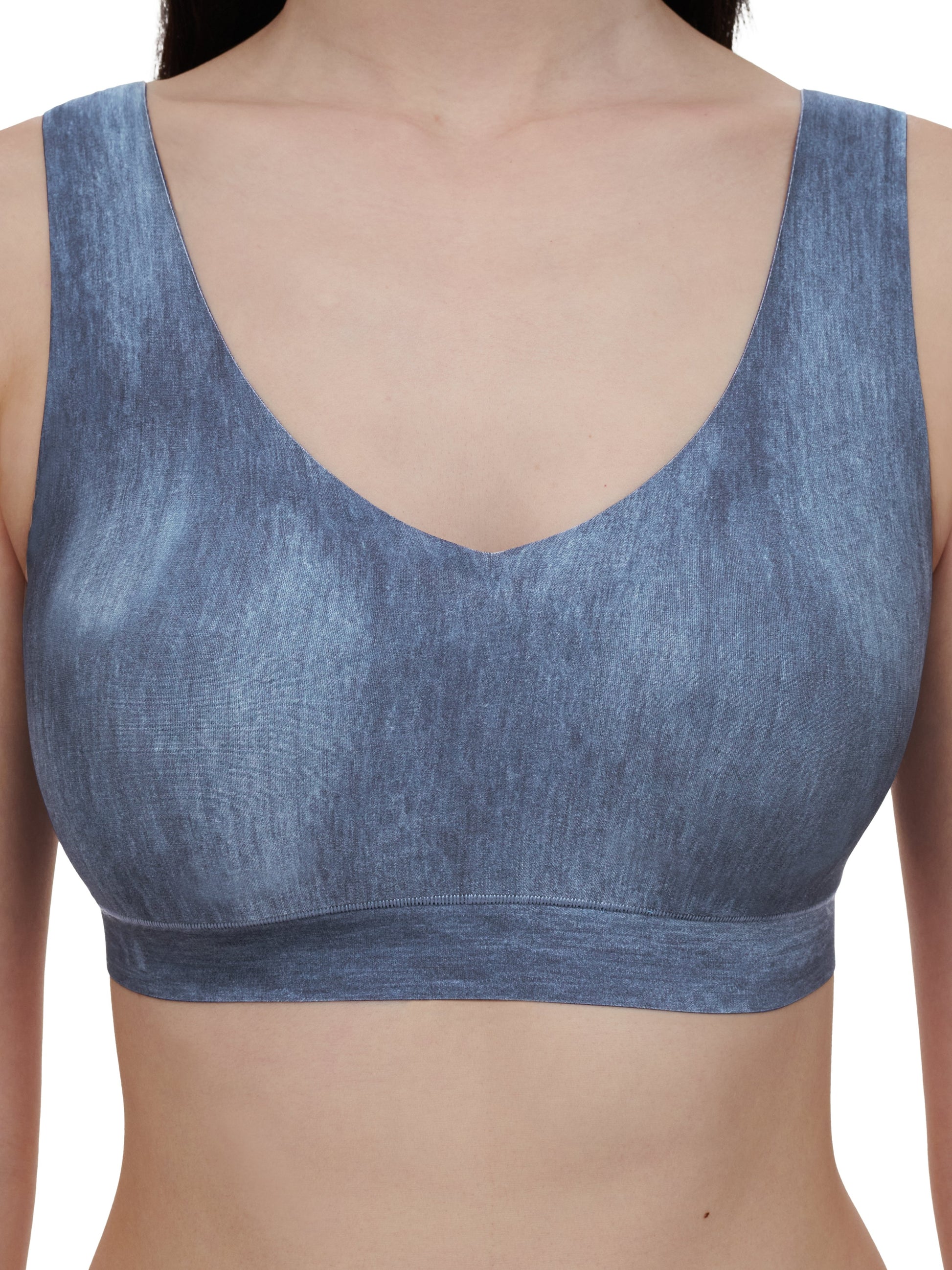 SOFTSTRETCH Bustier mit Soft Cups (Blue Denim Print)