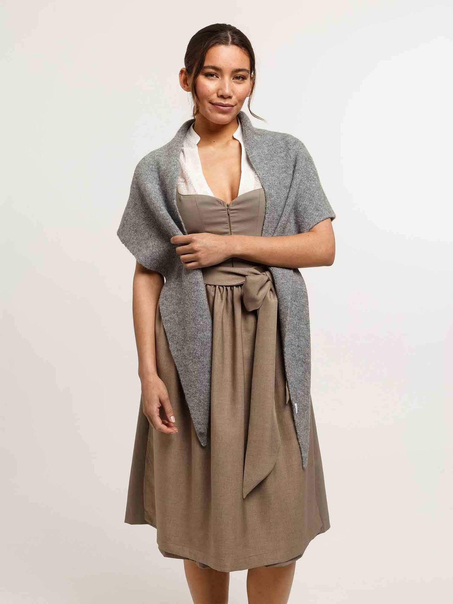 Dreieckstuch Polyester Schal (Grey)