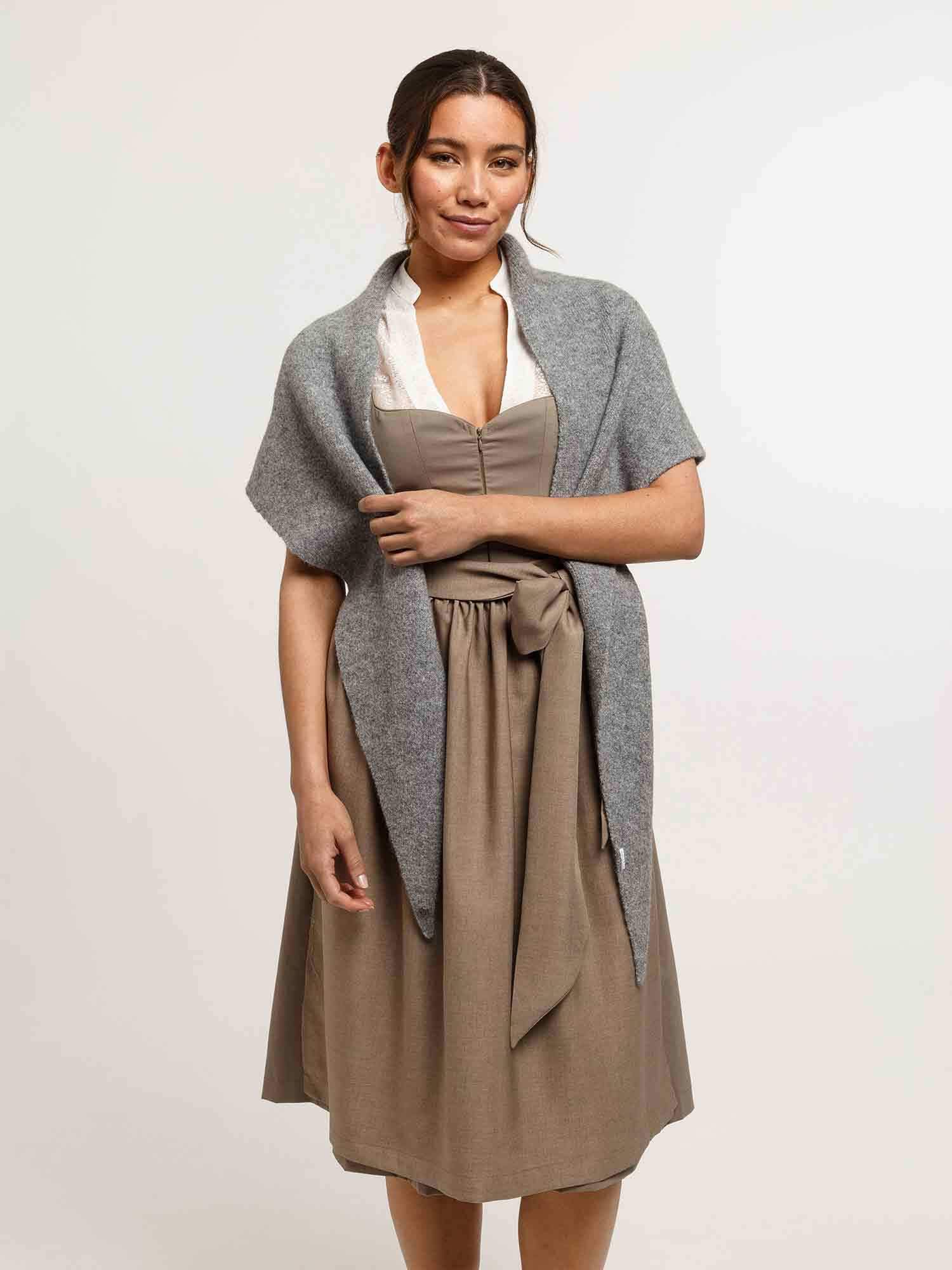 Dreieckstuch Polyester Schal (Grey)