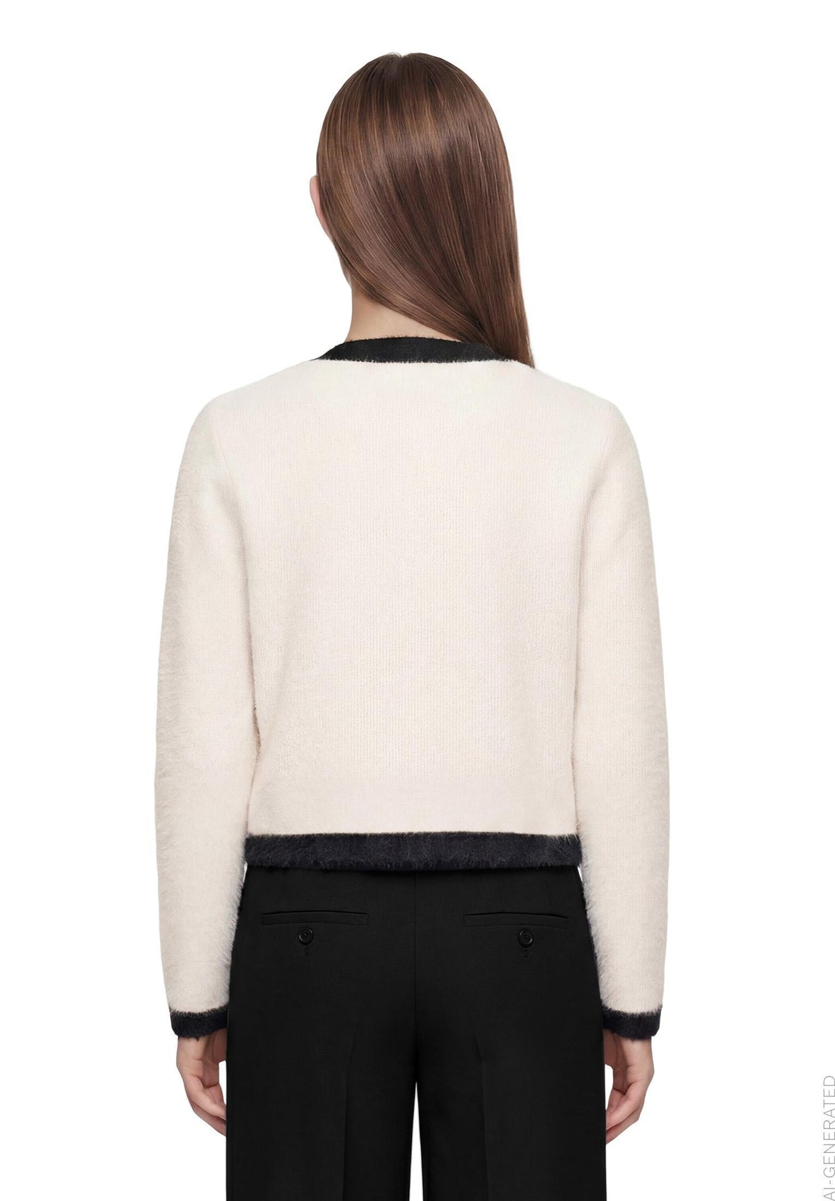 Grobstrickjacke (Patch Beige/bla)