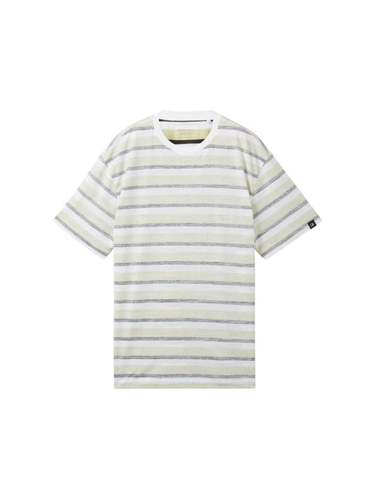 relaxed striped t-shirt (Green Multi St)