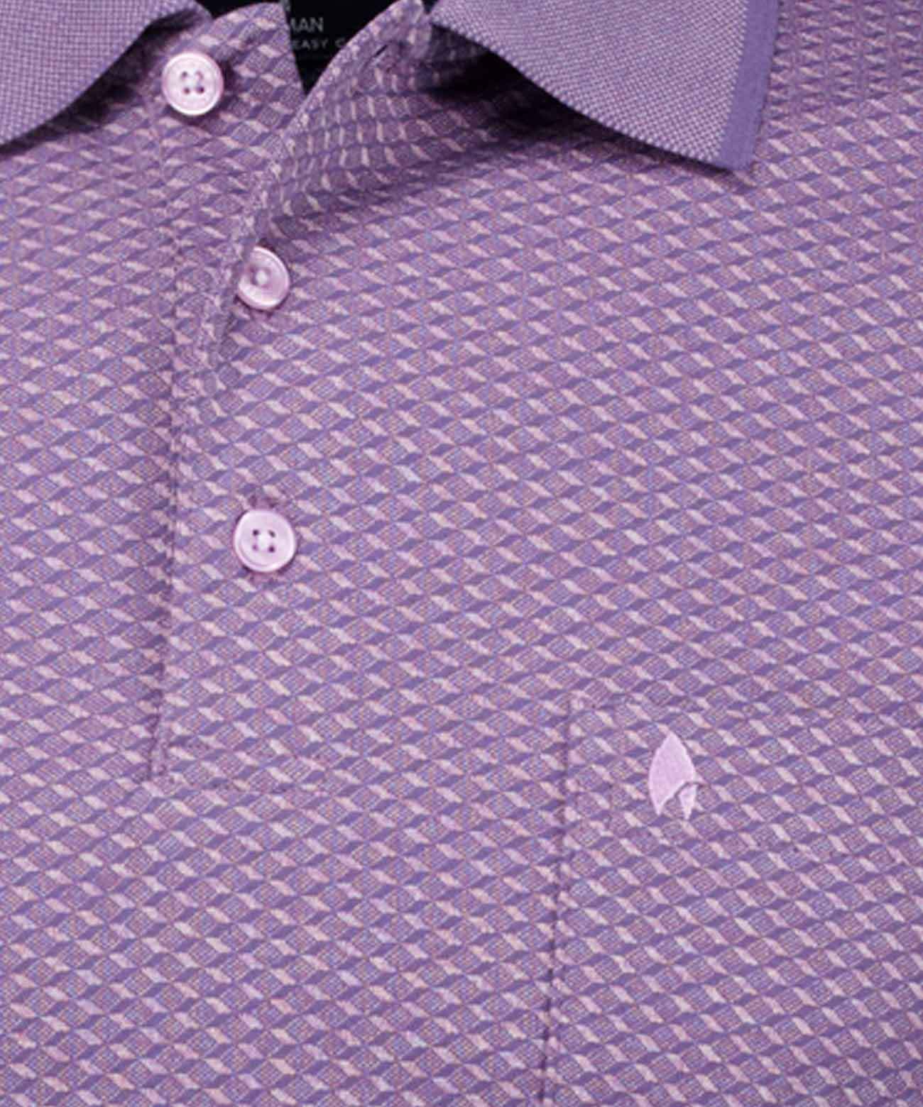 Softknit-Polo Jacquard (Flieder)