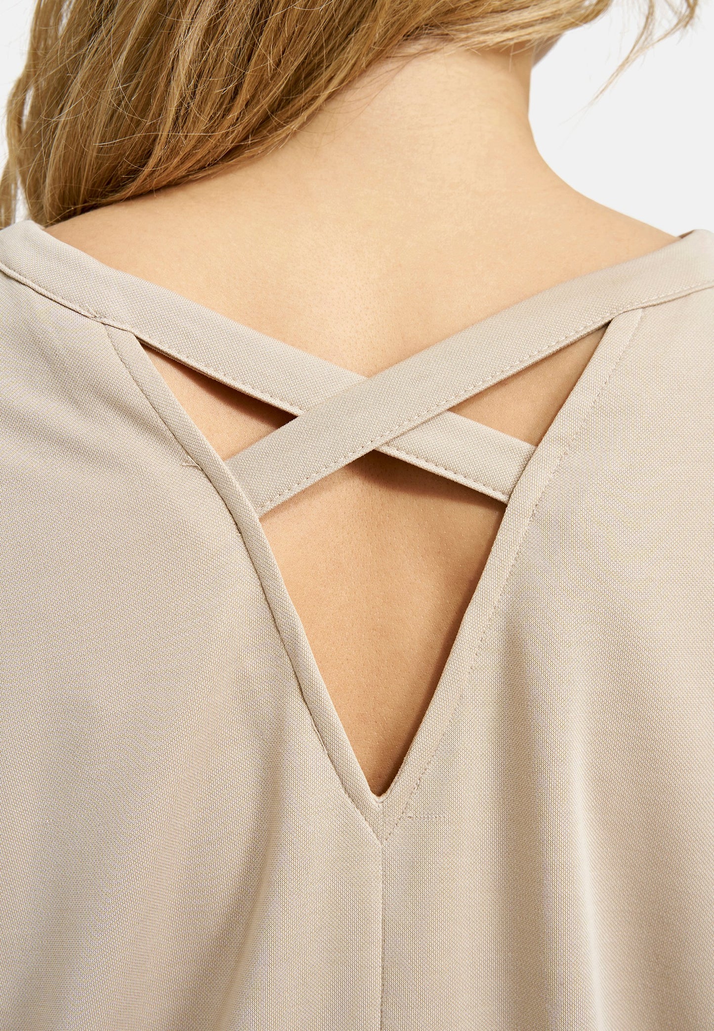 T-Shirt Modal Crossed Backneck (Camel)