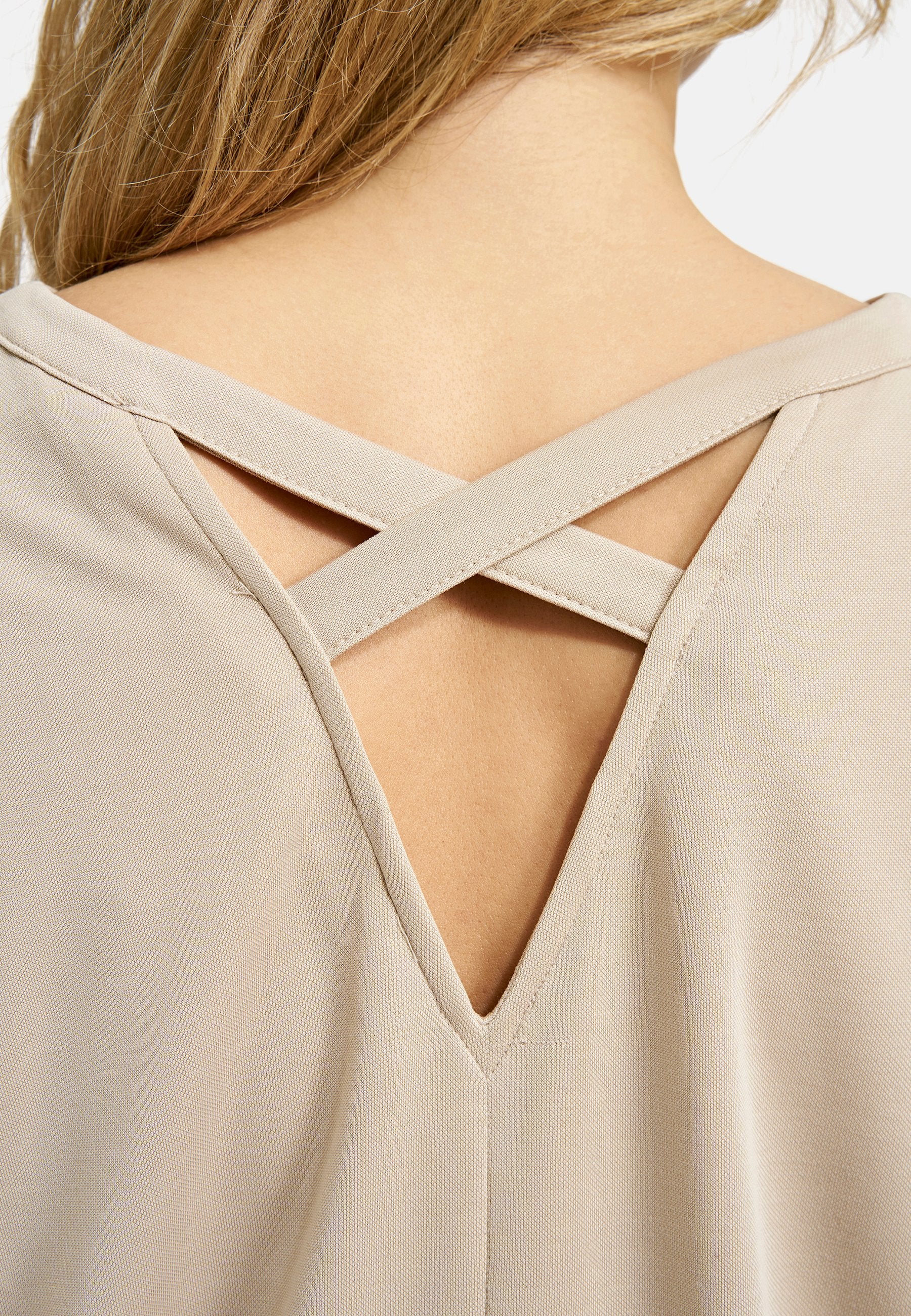 T-Shirt Modal Crossed Backneck (Camel)
