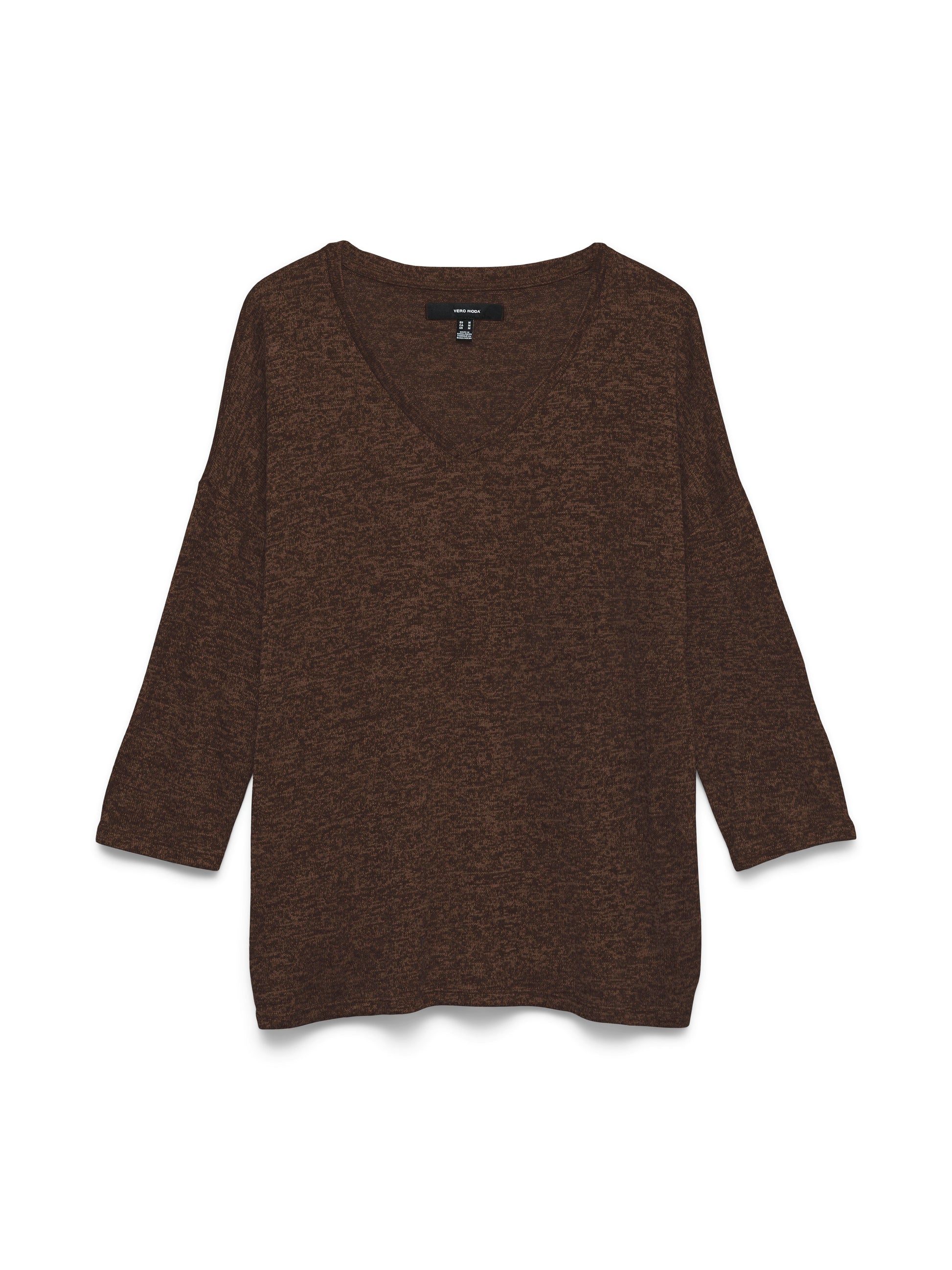 Vmbrianna 3/4 V-neck Blouse Boo (Cocoa Brow)