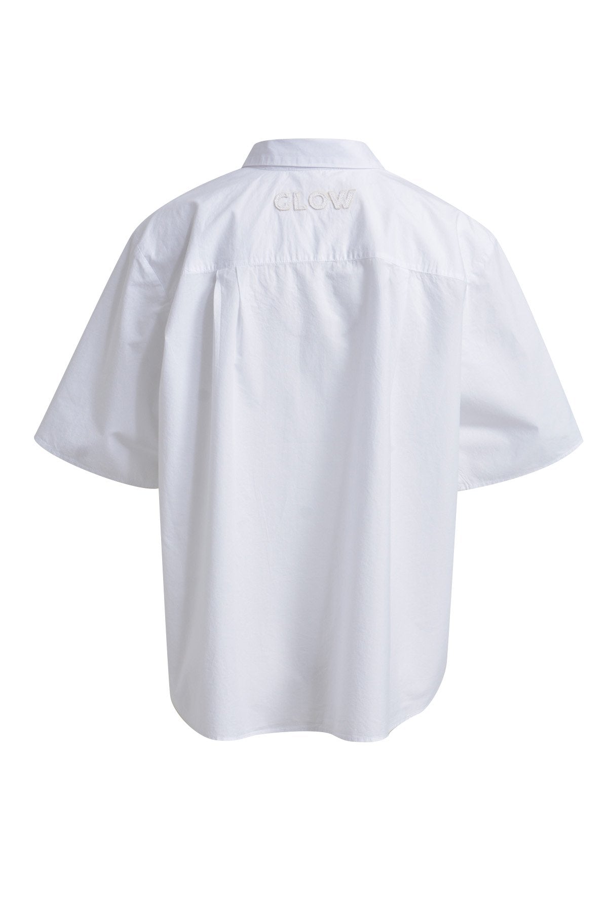 Boxy Shirt Collar Blouse (White)